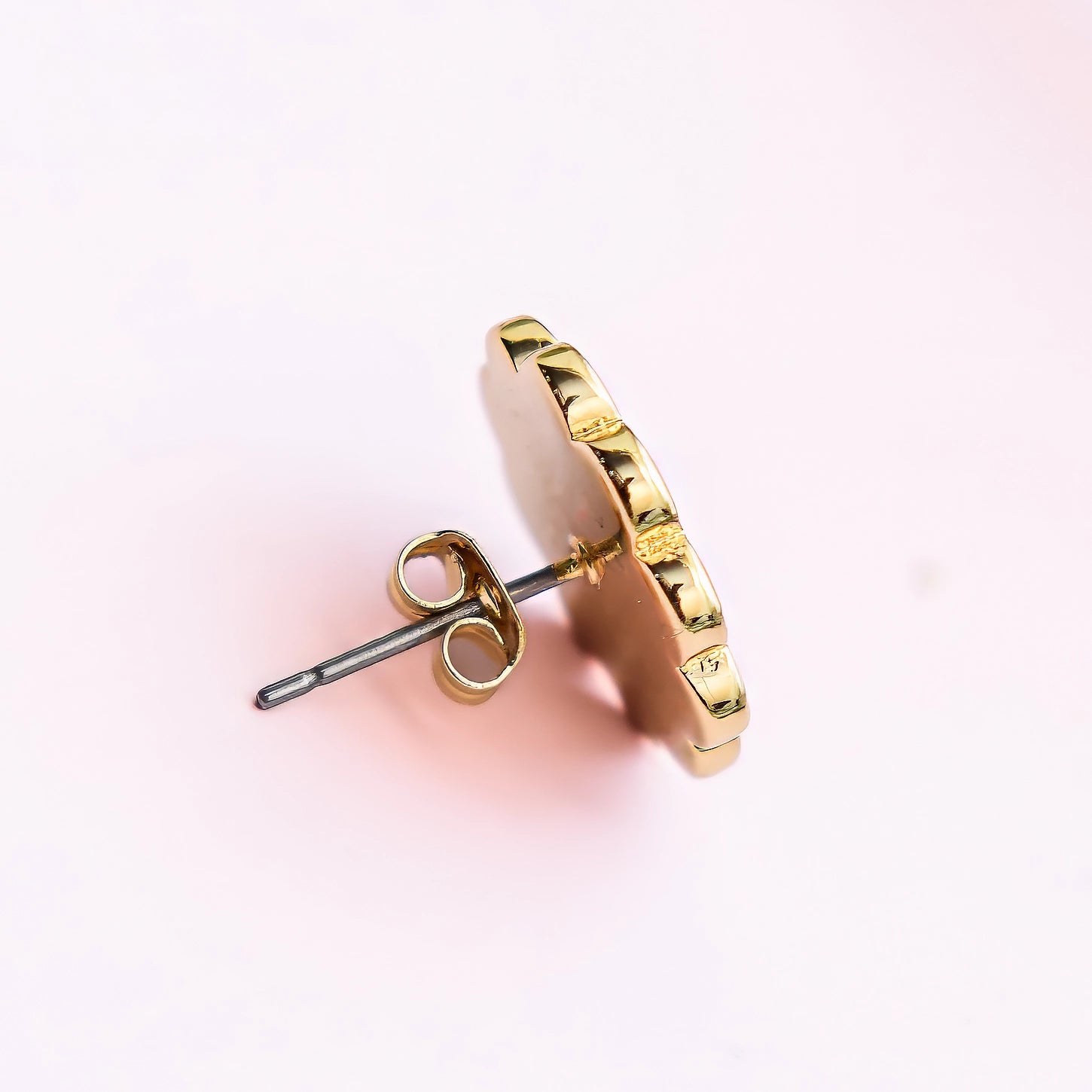 Floral Lion Stainless Steel Earrings