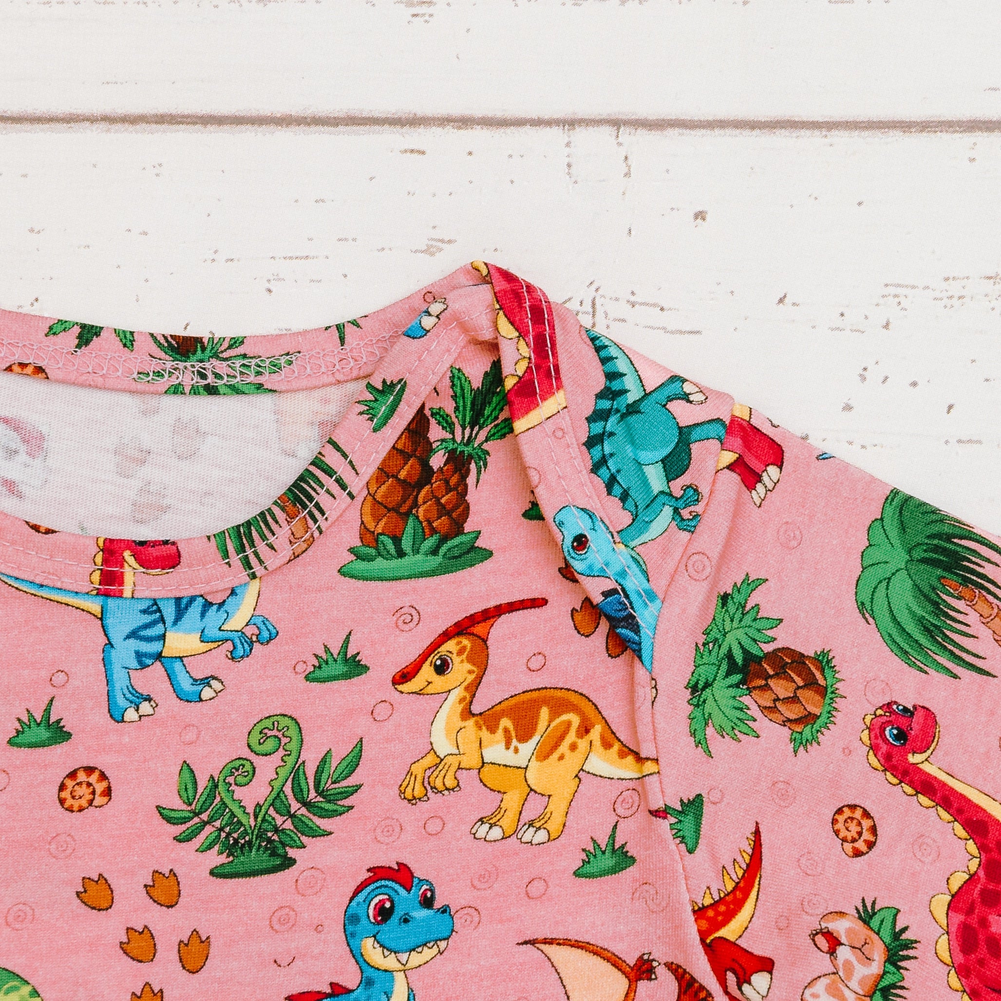 Floral Dinosaurs Baby Bodysuit