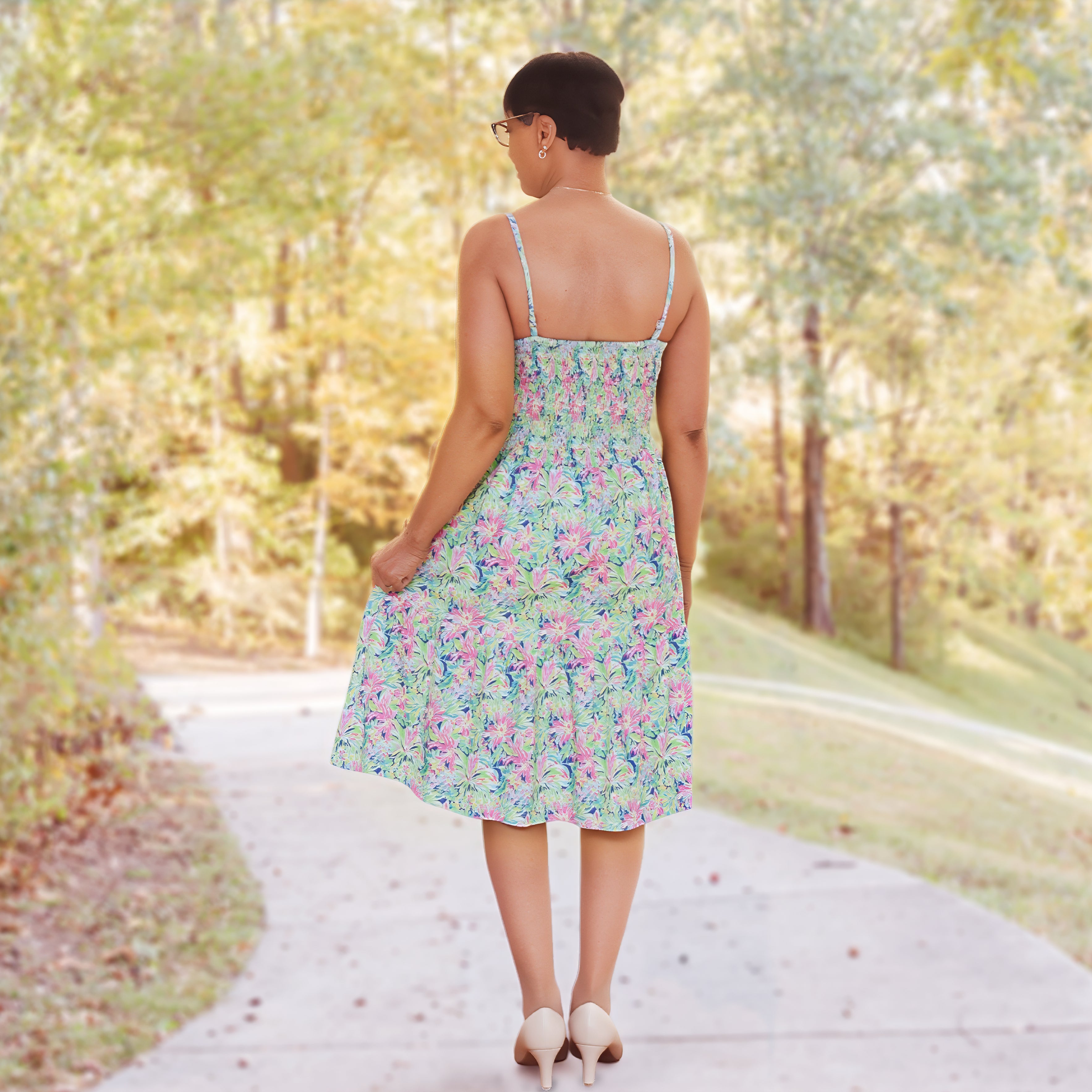 Flora Fiesta Sleeveless Frill Dress