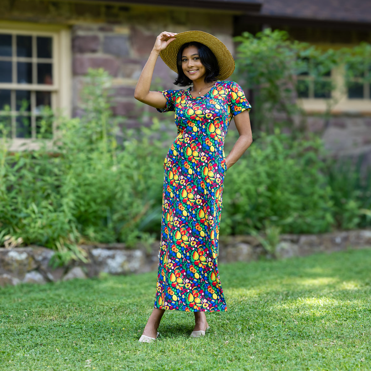 Rainbow Harvest Maxi Dress Svaha USA L