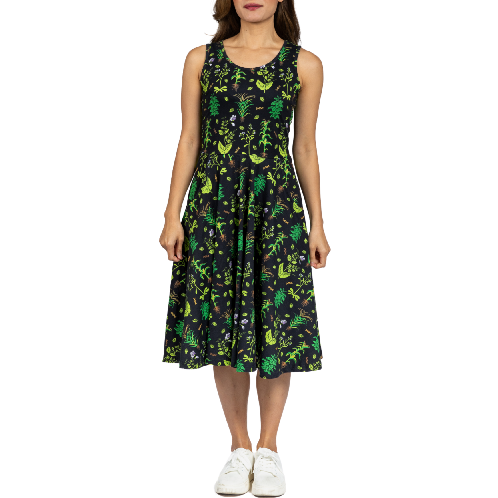 Genetic Plants Sleeveless Twirl Dress