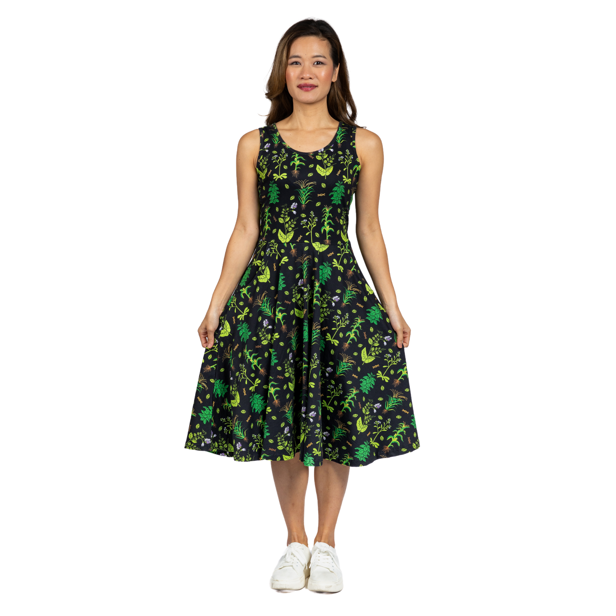 Genetic Plants Sleeveless Twirl Dress