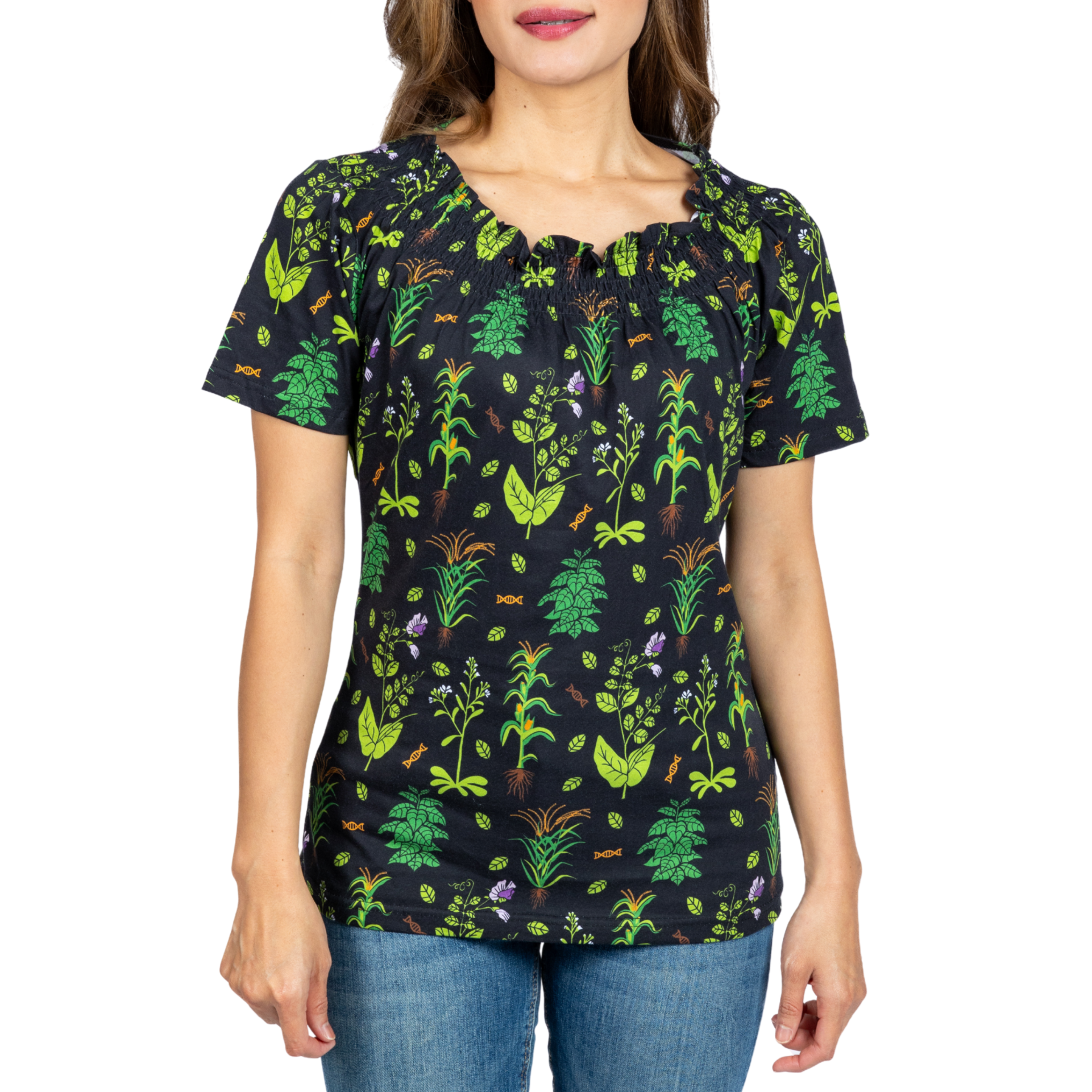 Genetic Plants Smocked Top