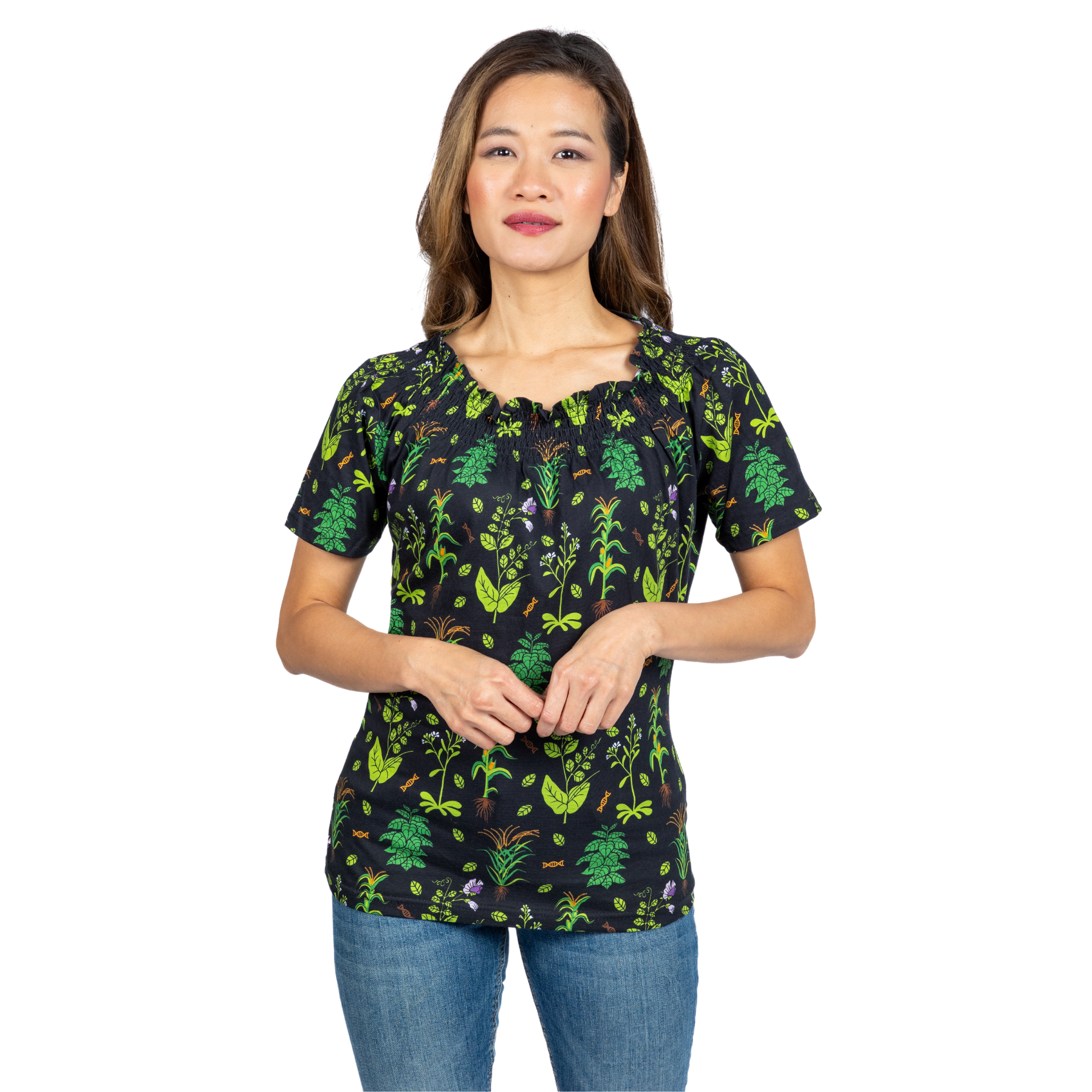 Genetic Plants Smocked Top