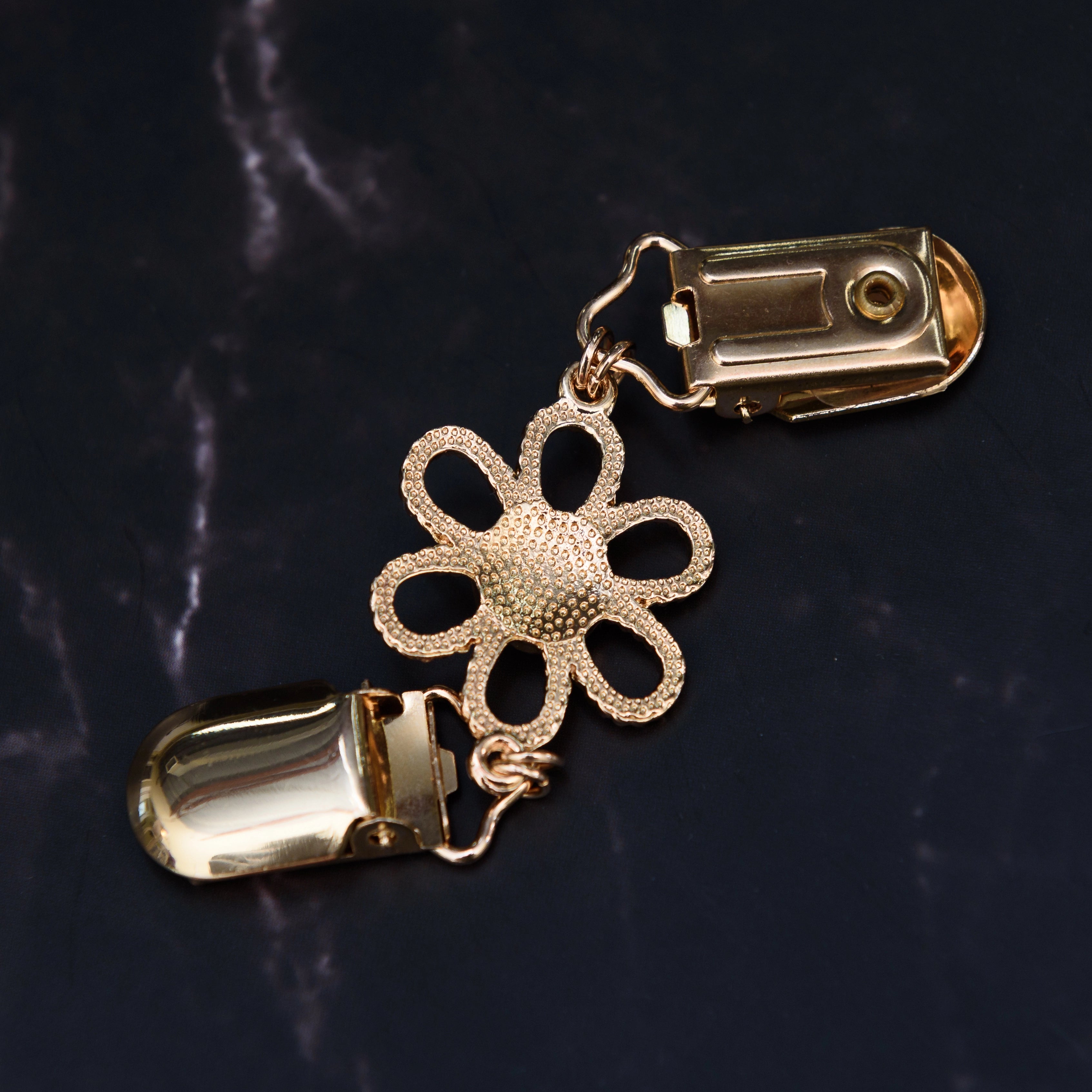 Golden Flower Cinch Clip