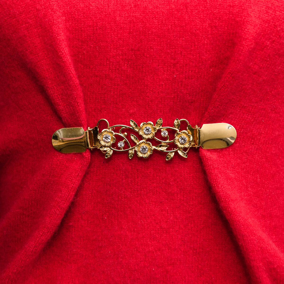 Gold Flowers Cinch Clip