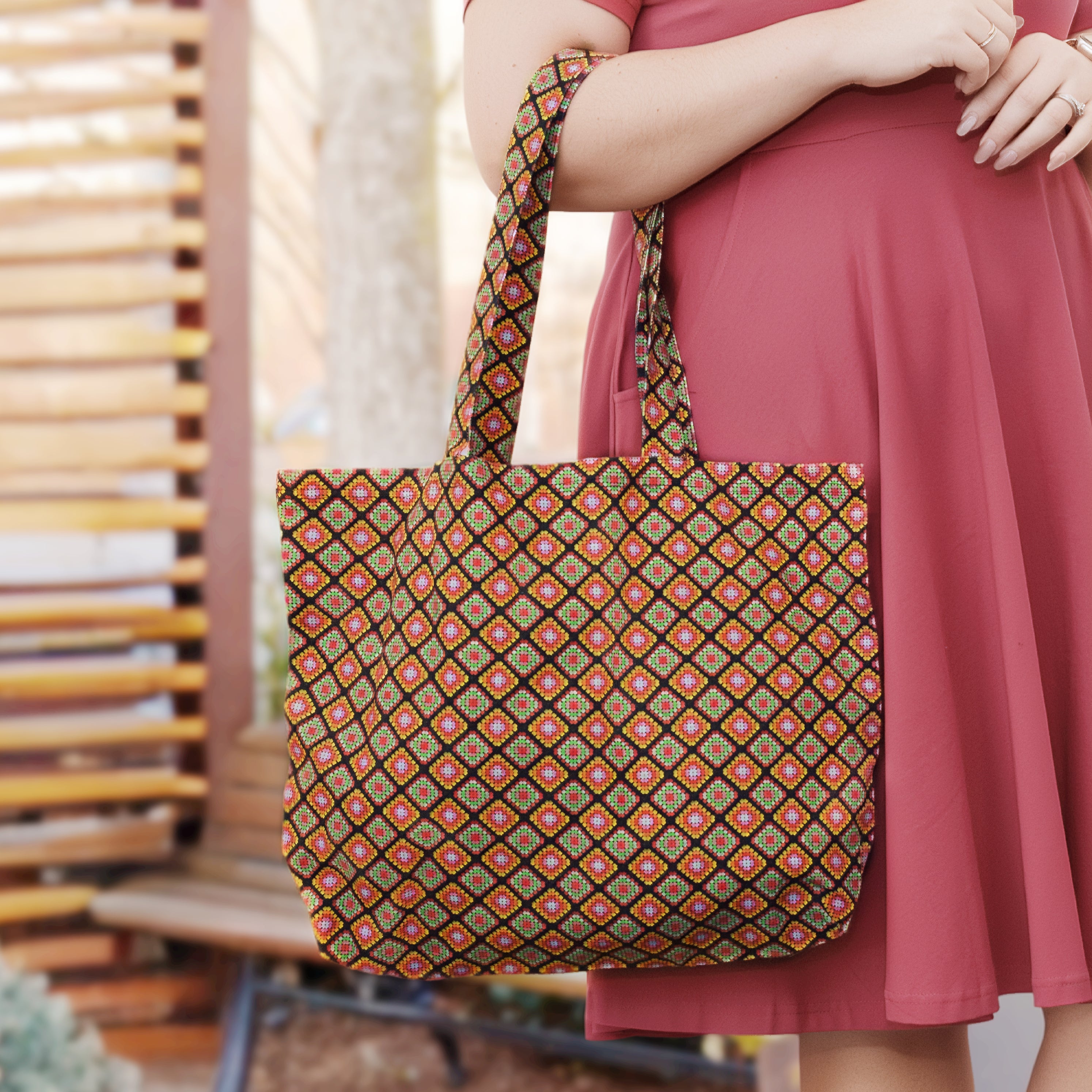 Granny Squares Tote Bag