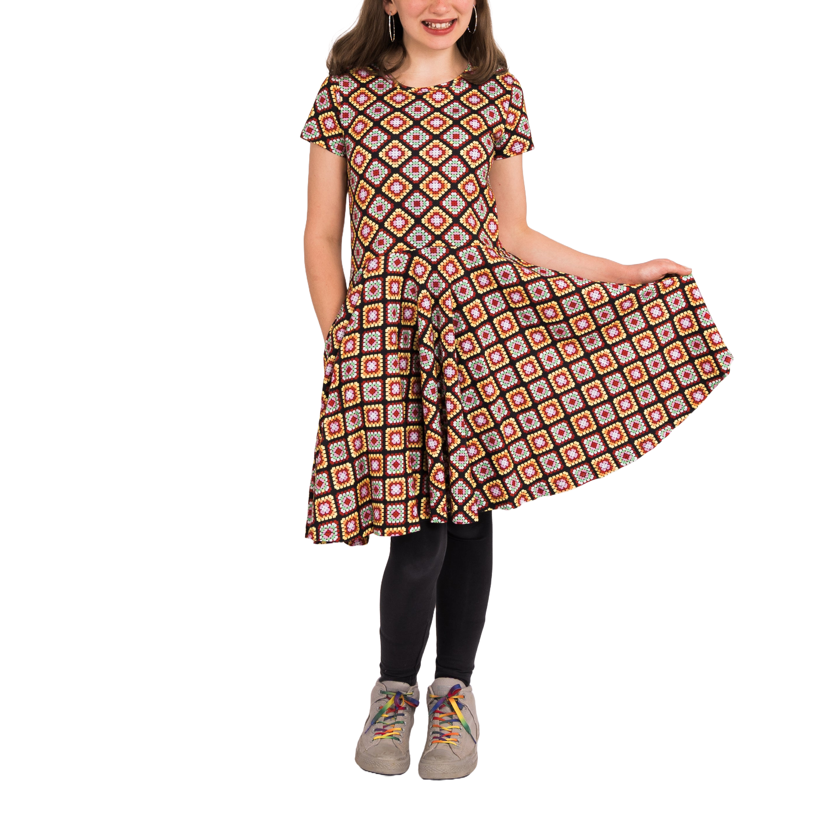 Granny Squares Kids Twirl Dress [FINAL SALE]