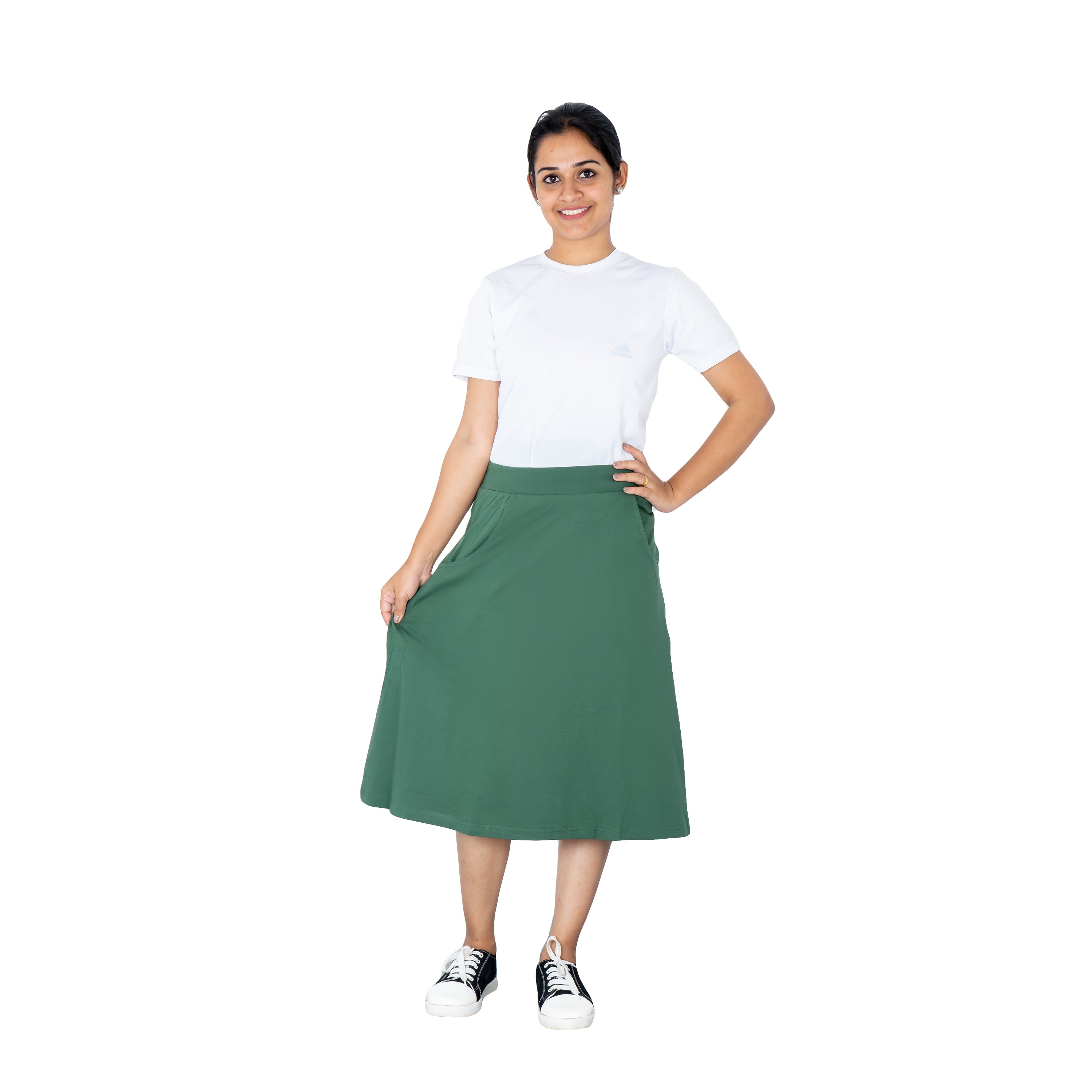 Green A-Line Skirt