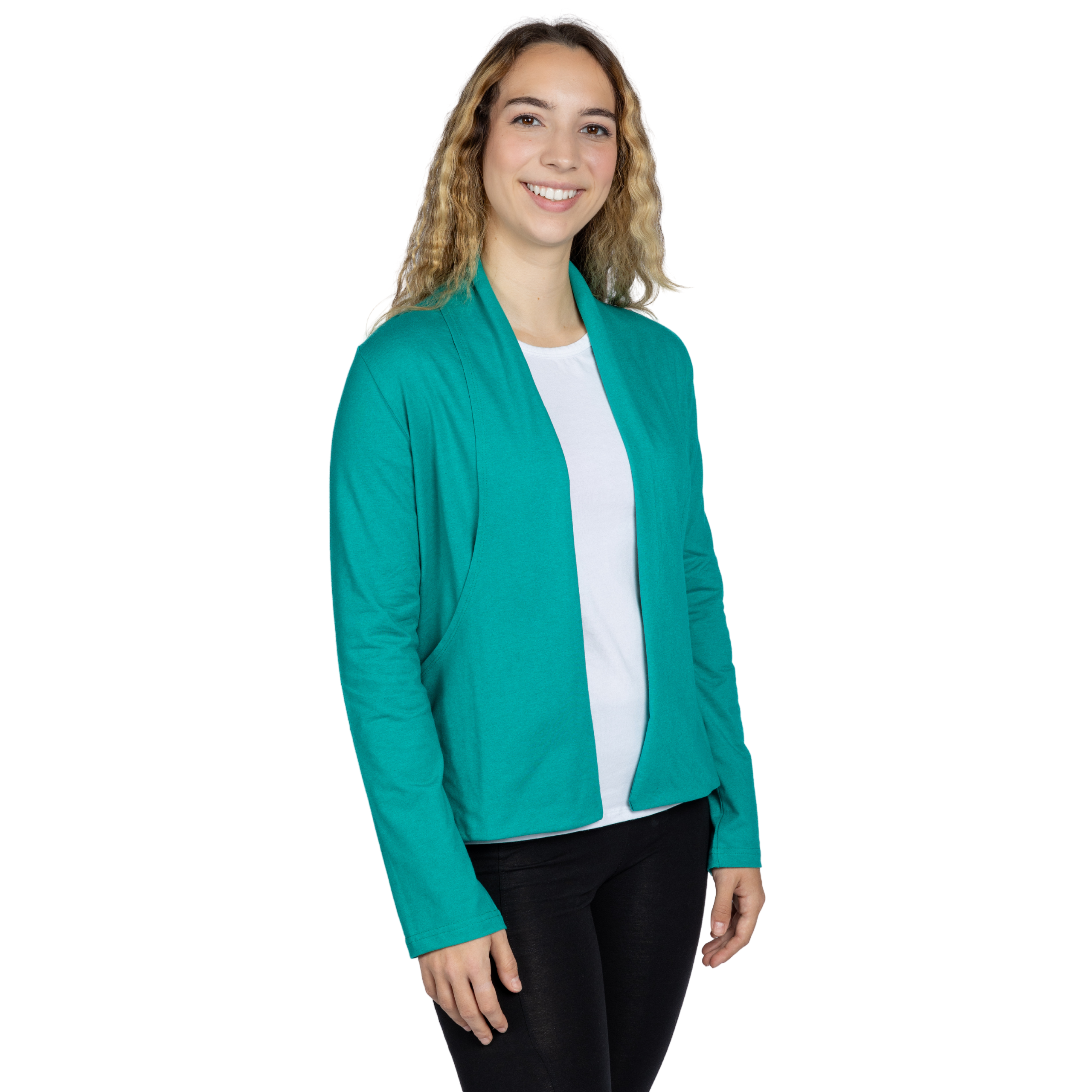 Green Shorter-Length Cardigan