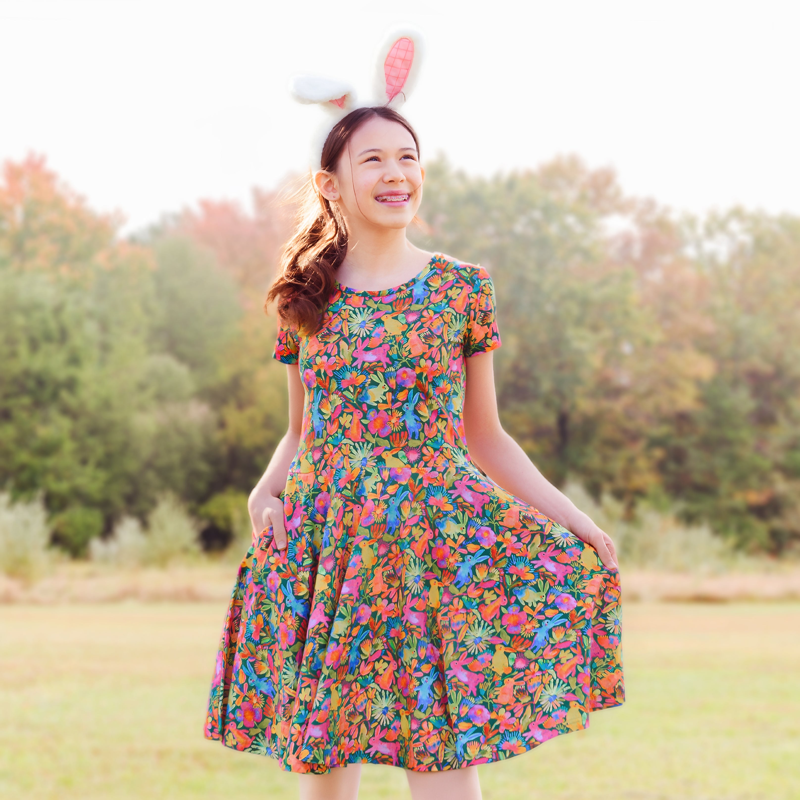 Happy Bunnies Kids Twirl Dress