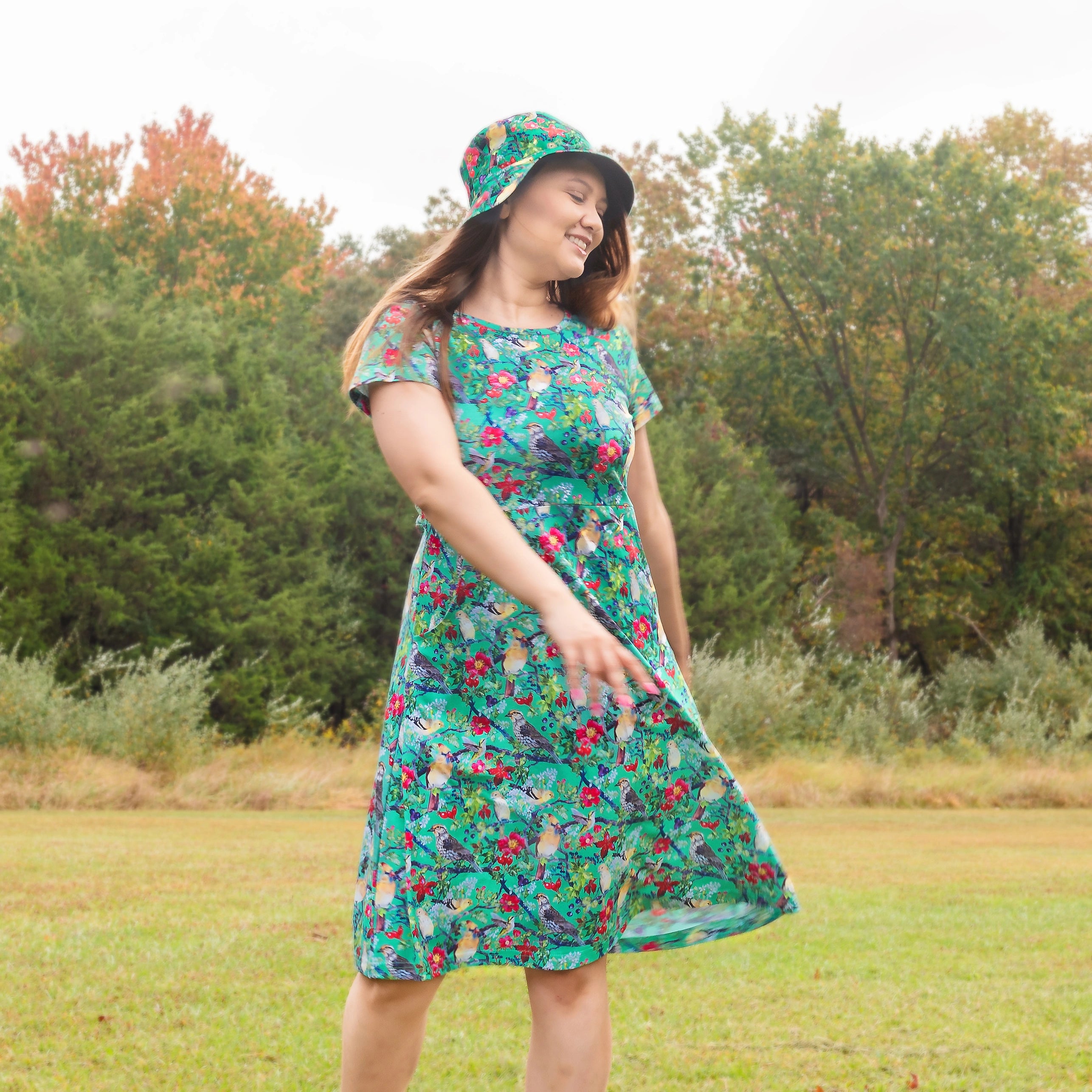 Hen's Parade Petite A-Line Dress (With Waist Seam)