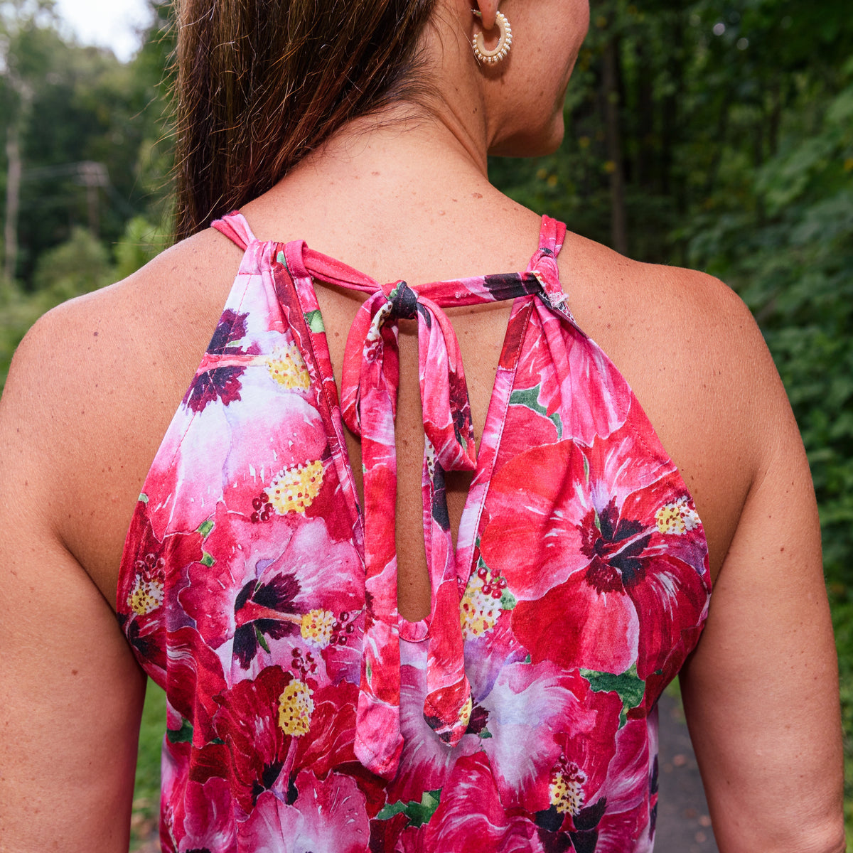 Hibiscus Maxi Dress with Pockets