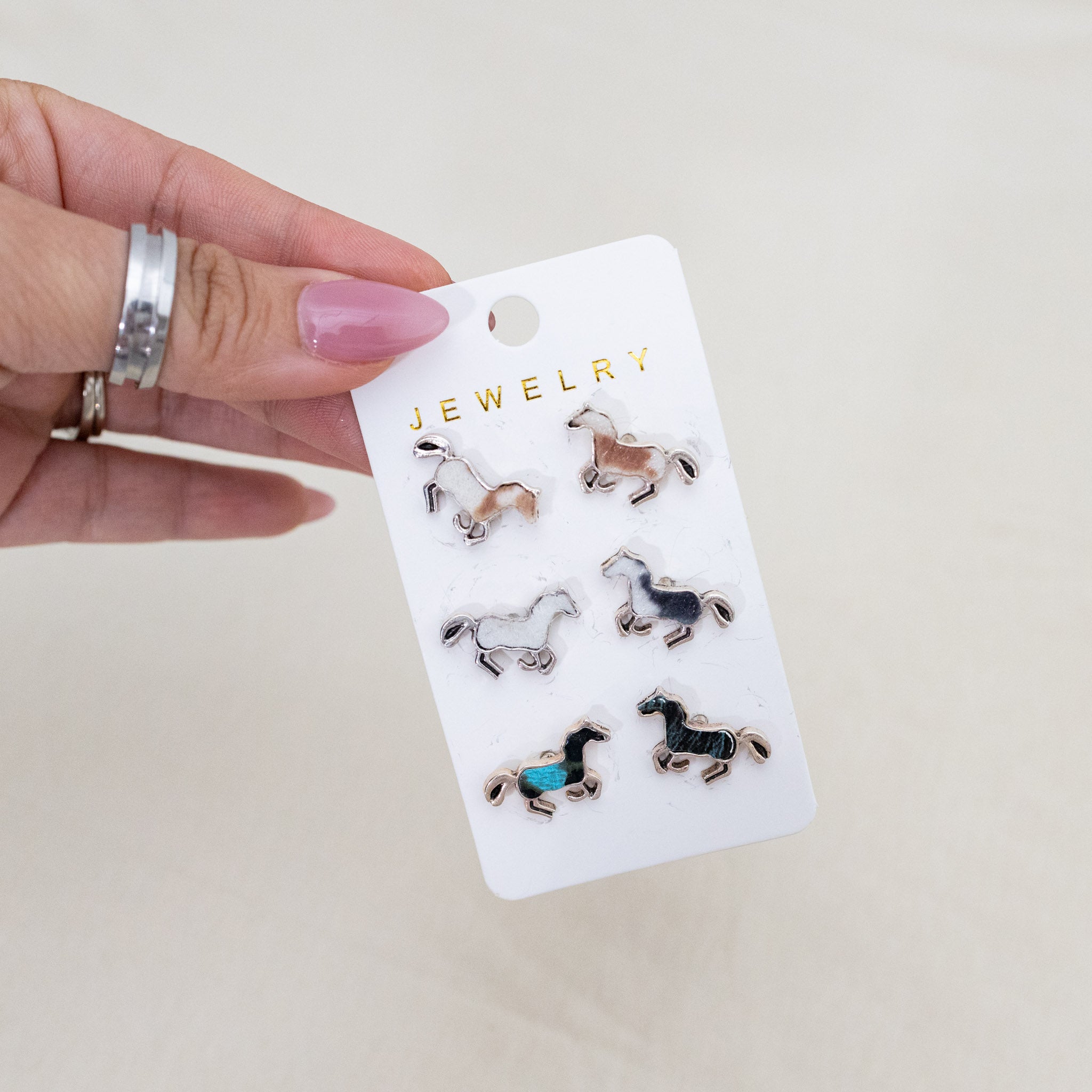Horses 3-Pack Earrings Set