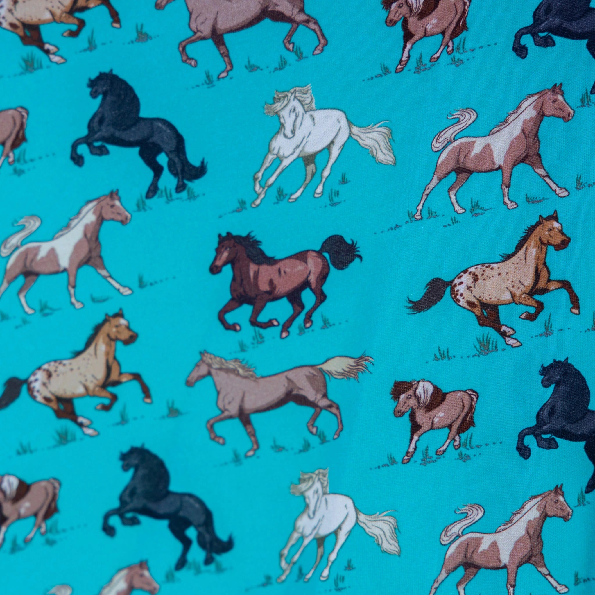 Horsing Around 3/4th Sleeves Kids Twirl Dress