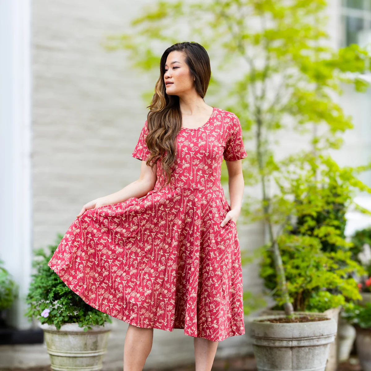Nazca Lines Twirl Dress Sample - S