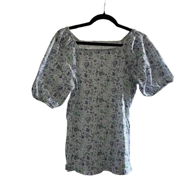 Mirror and Teacup Square-Neck Top Sample - S