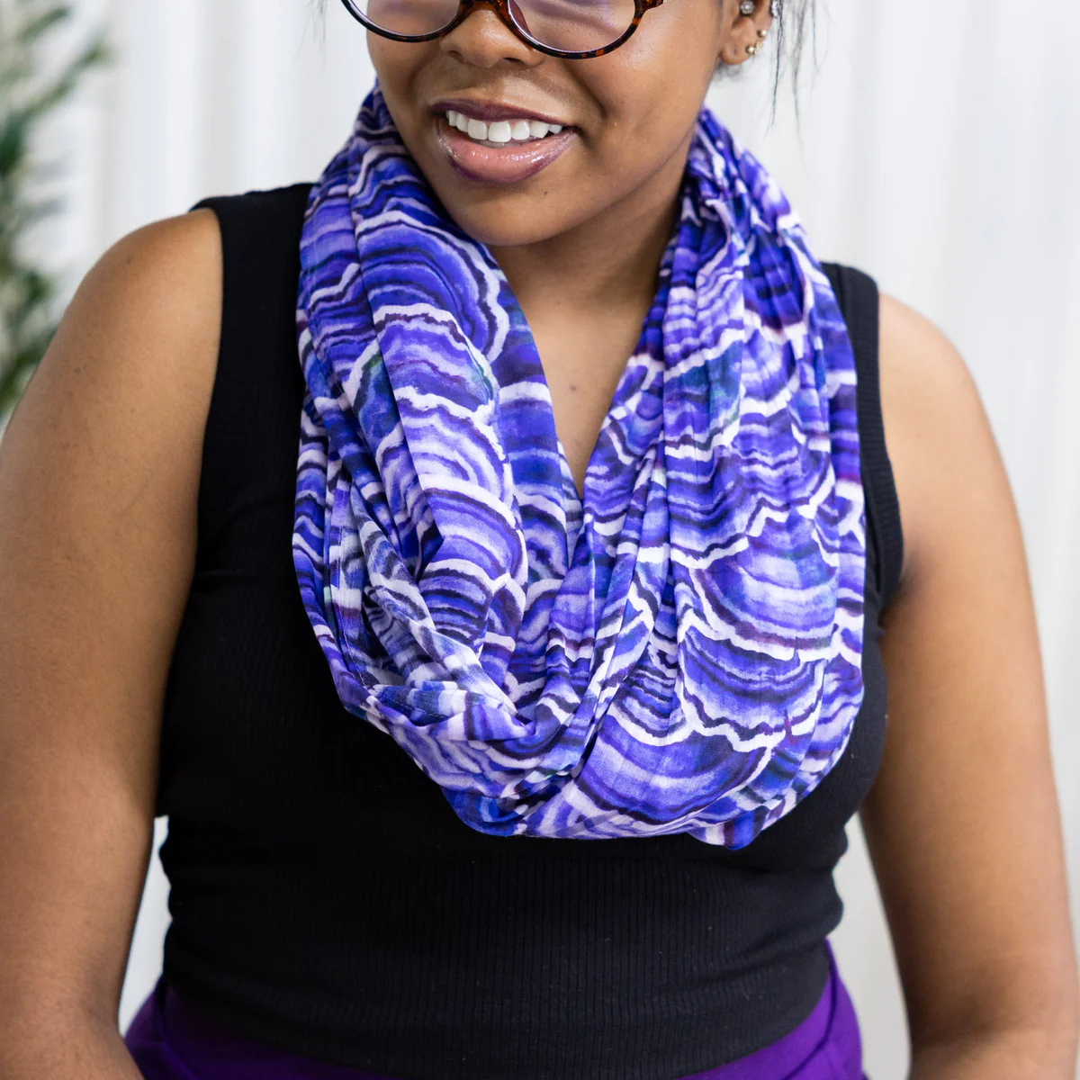 Turkey Tail Mushroom Scarf Sample