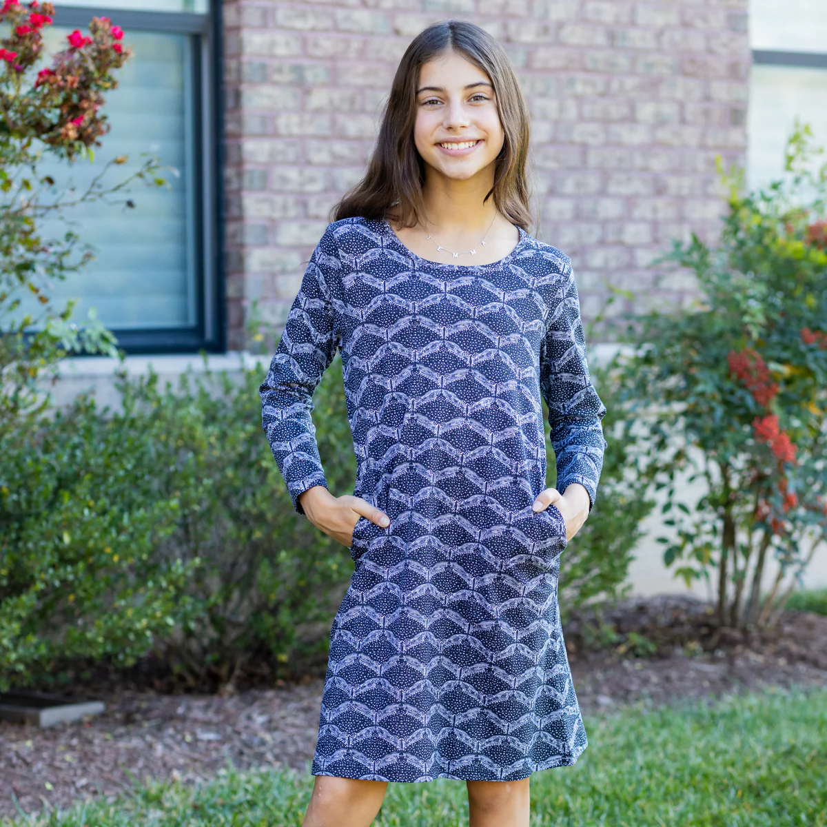 Spotted Eagle Rays Kids Dress Sample - 11/12 YEARS