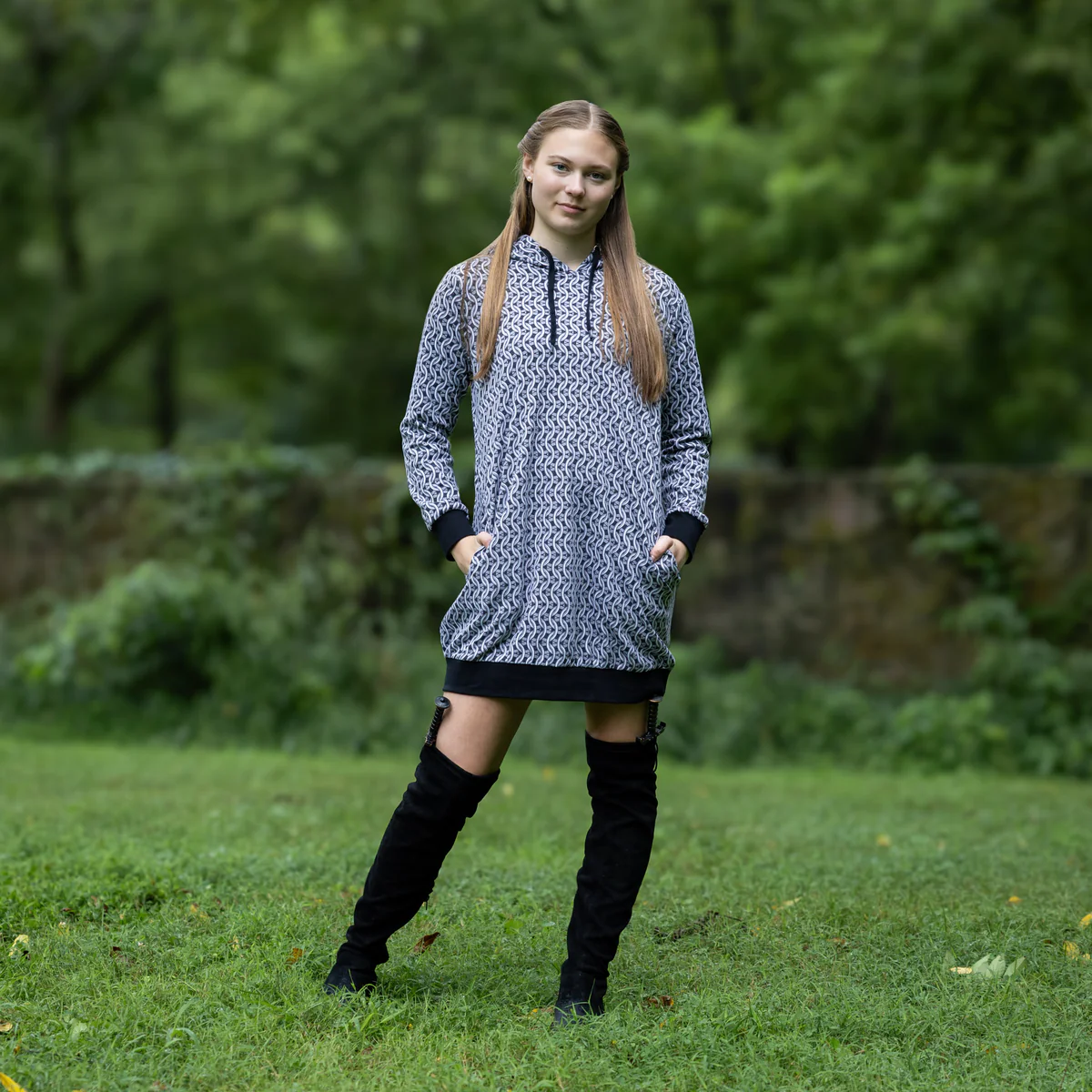 Chainmail Hoodie Dress Sample - S