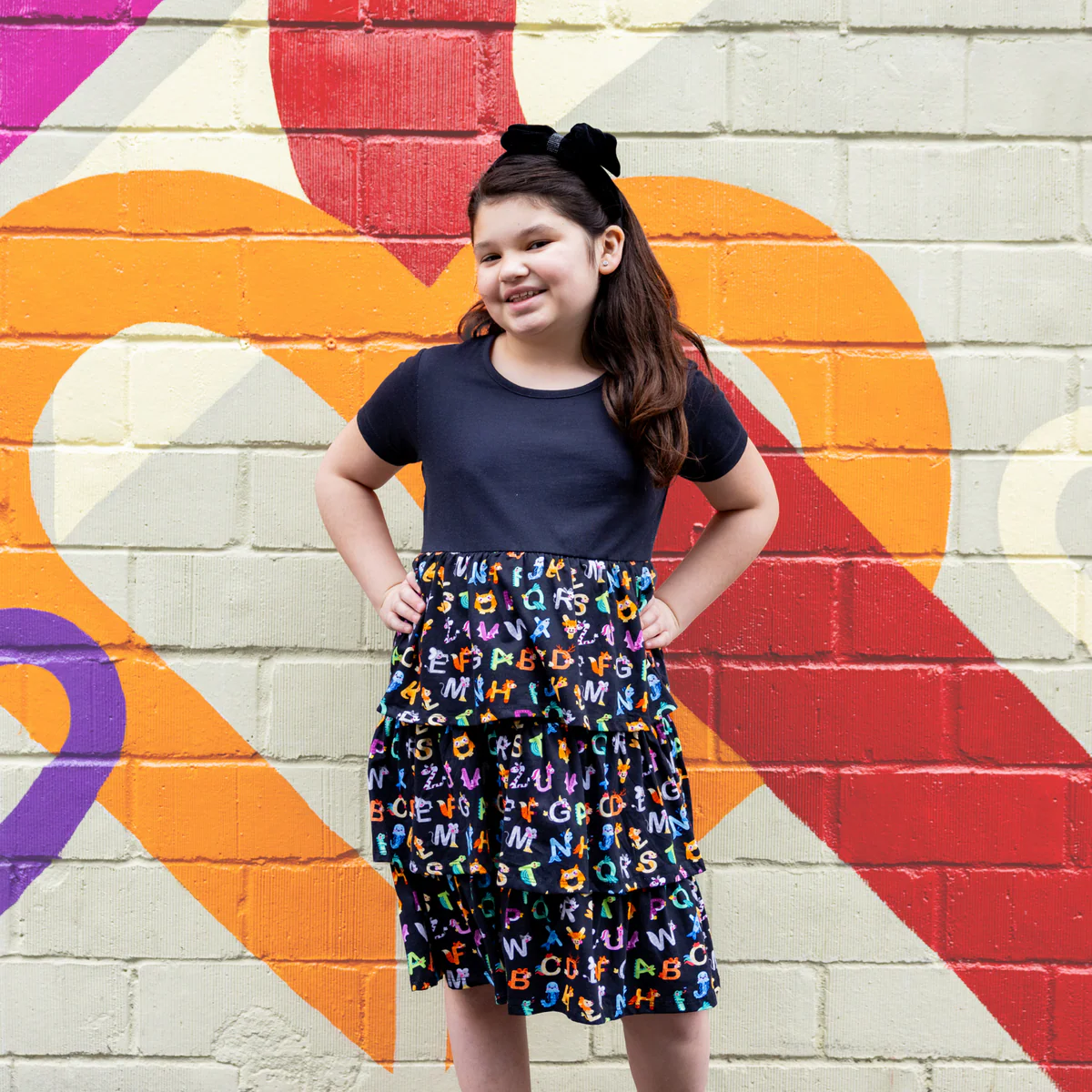 Animal Alphabet Kids Dress Sample - 11/12