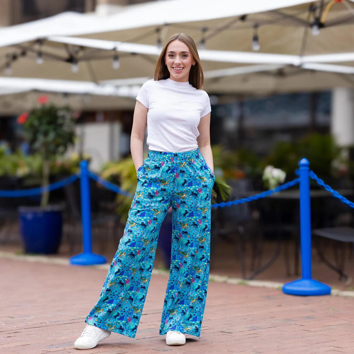 Seabed Exploration Palazzo Pants Sample - S