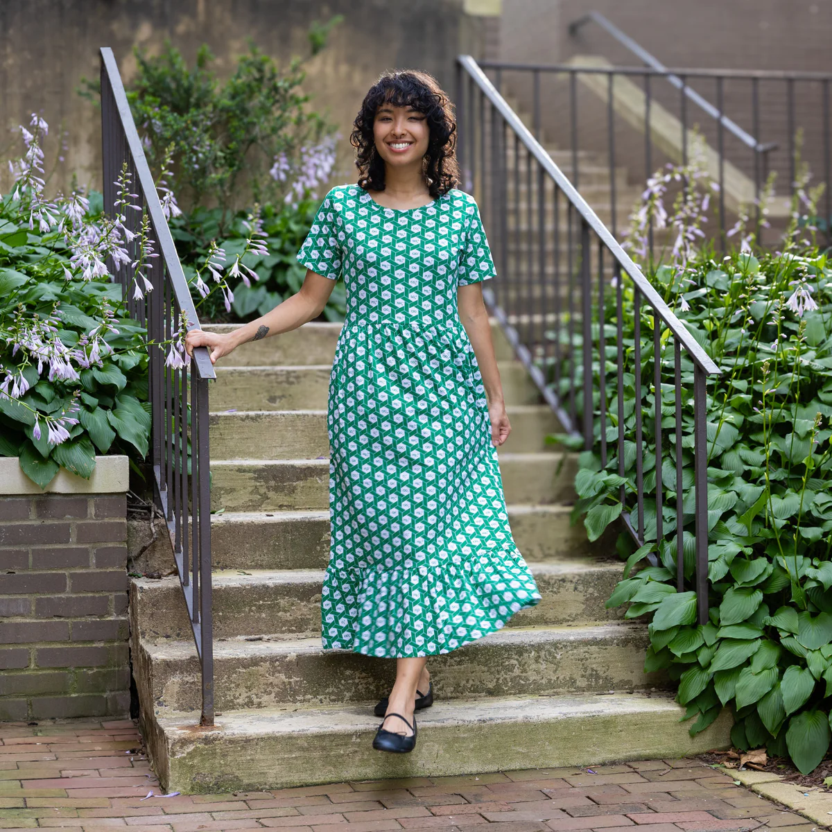 Polyatomic Ions Midi Dress - S (43" Length)