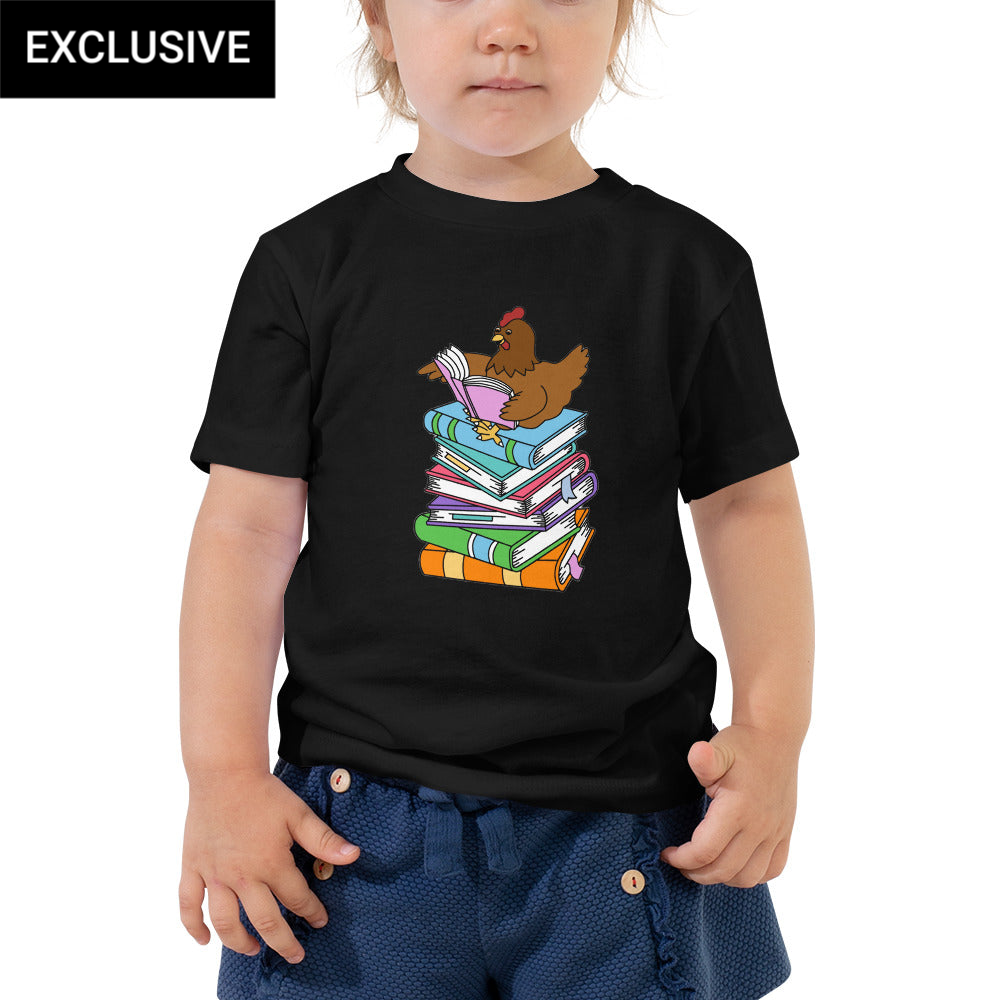 Reading Chicken Custom Toddler T-Shirt