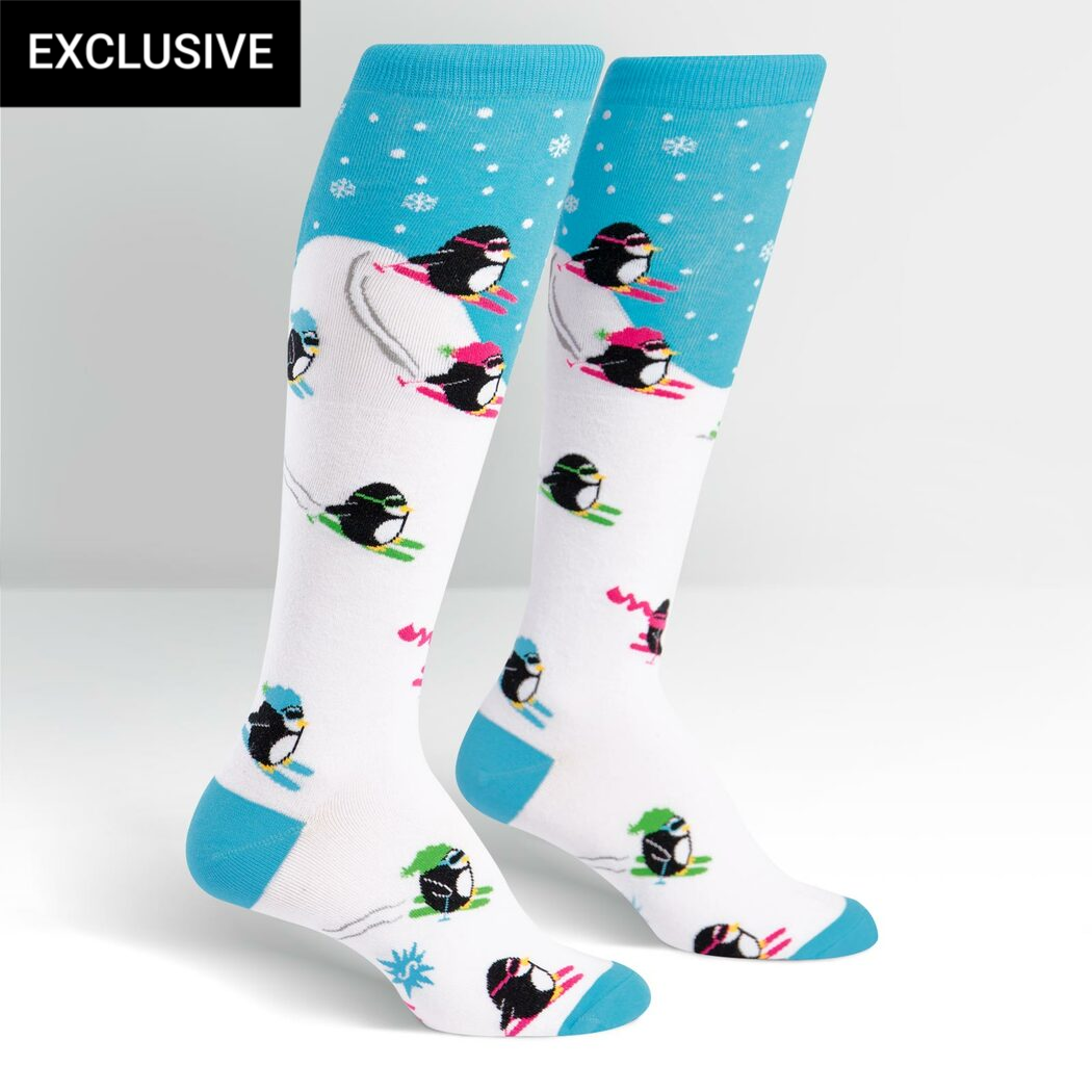 Downhill Penguins Knee High Socks