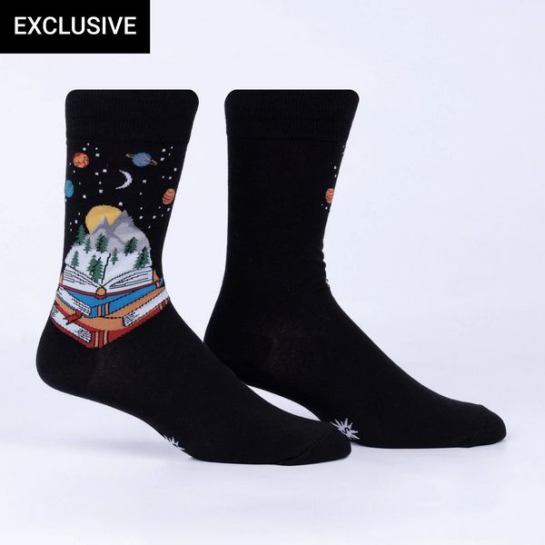 Take A Look, It's In A Book Crew Socks