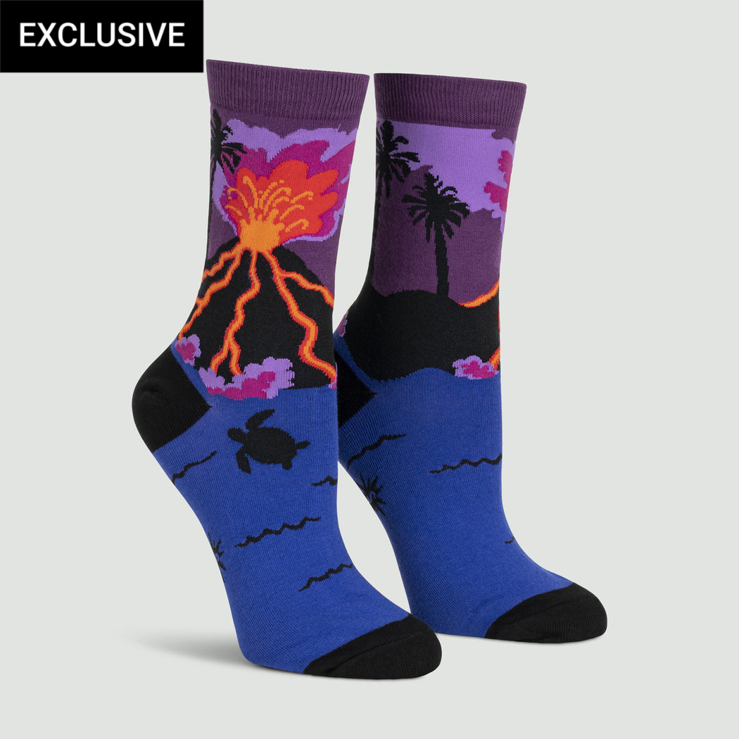 Volcanoes Crew Socks