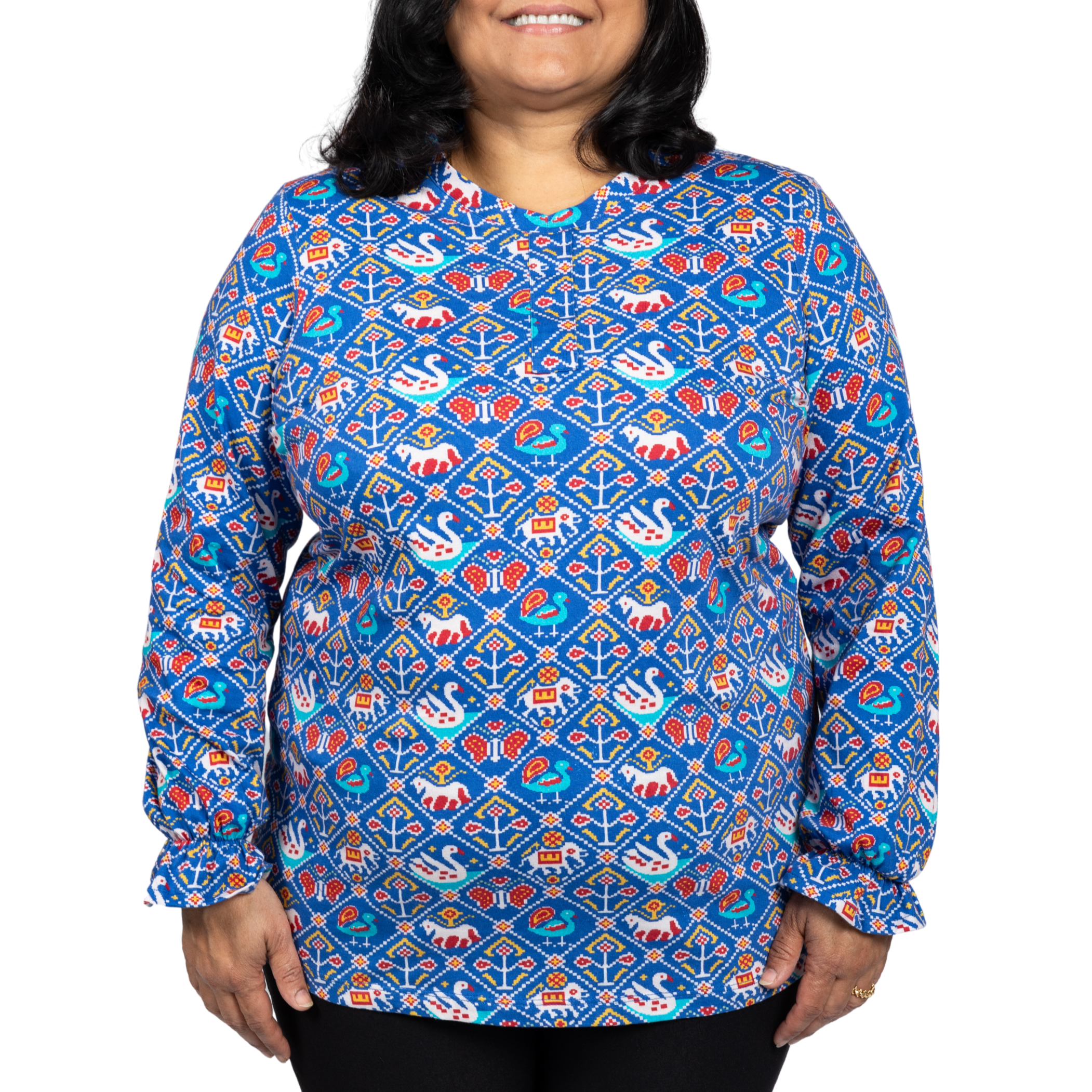 Geometric Animals Tunic Top