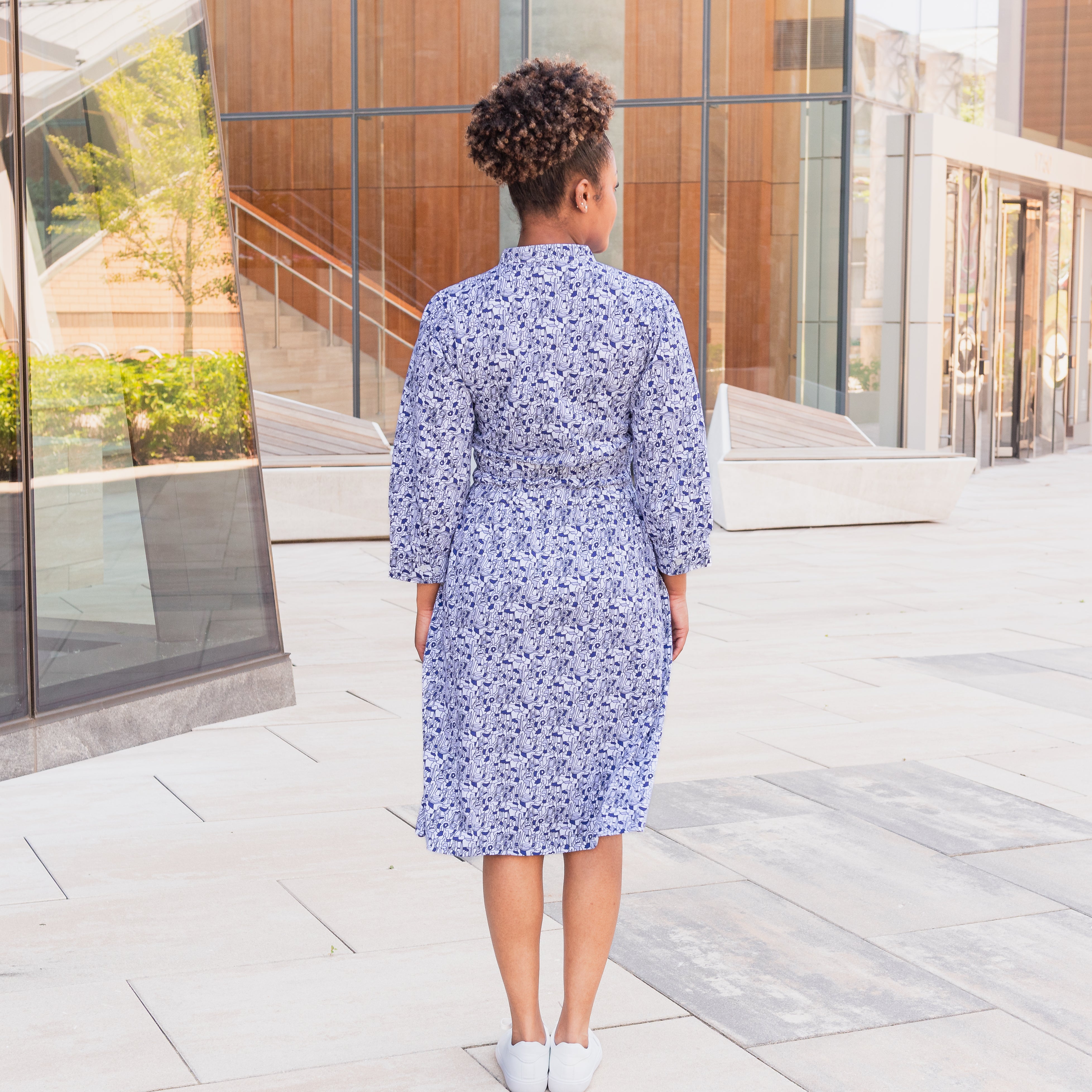Graffiti Art Dress with Pockets
