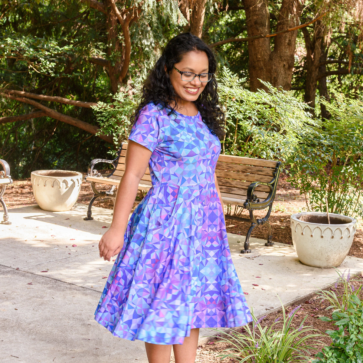 Kaleidoscope Petite Twirl Dress with Pockets