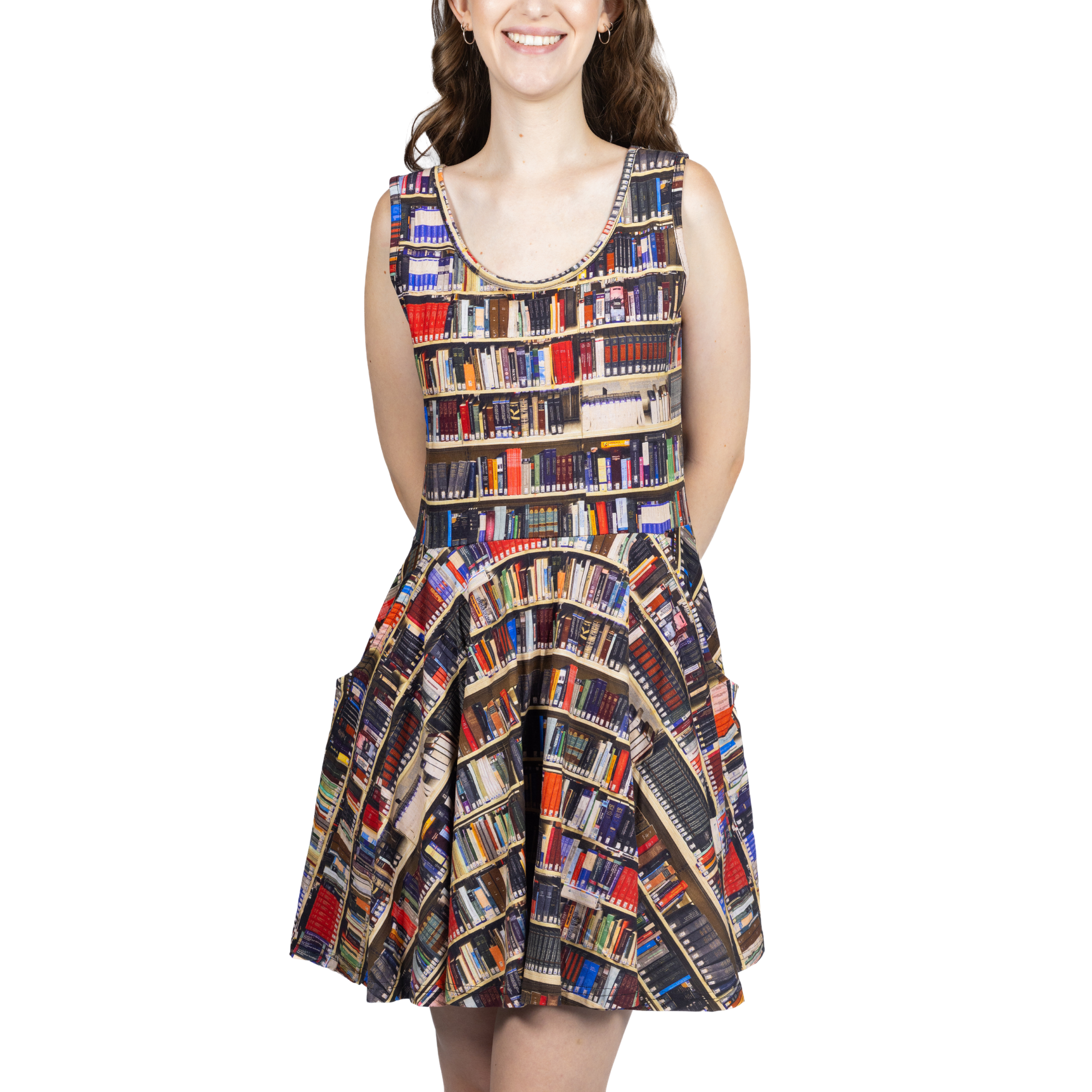 Library Shelves Skater Dress