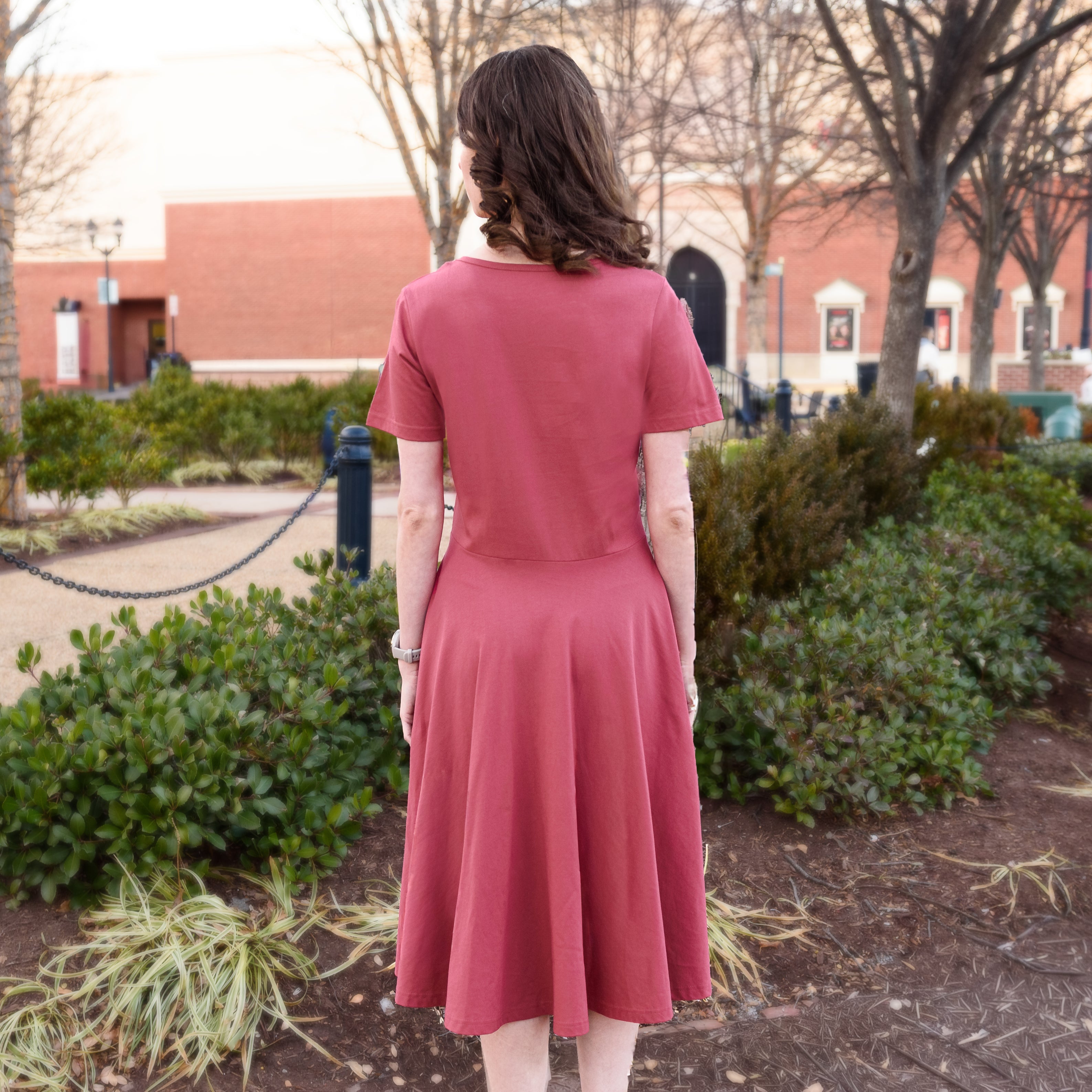 Light Maroon Twirl Dress