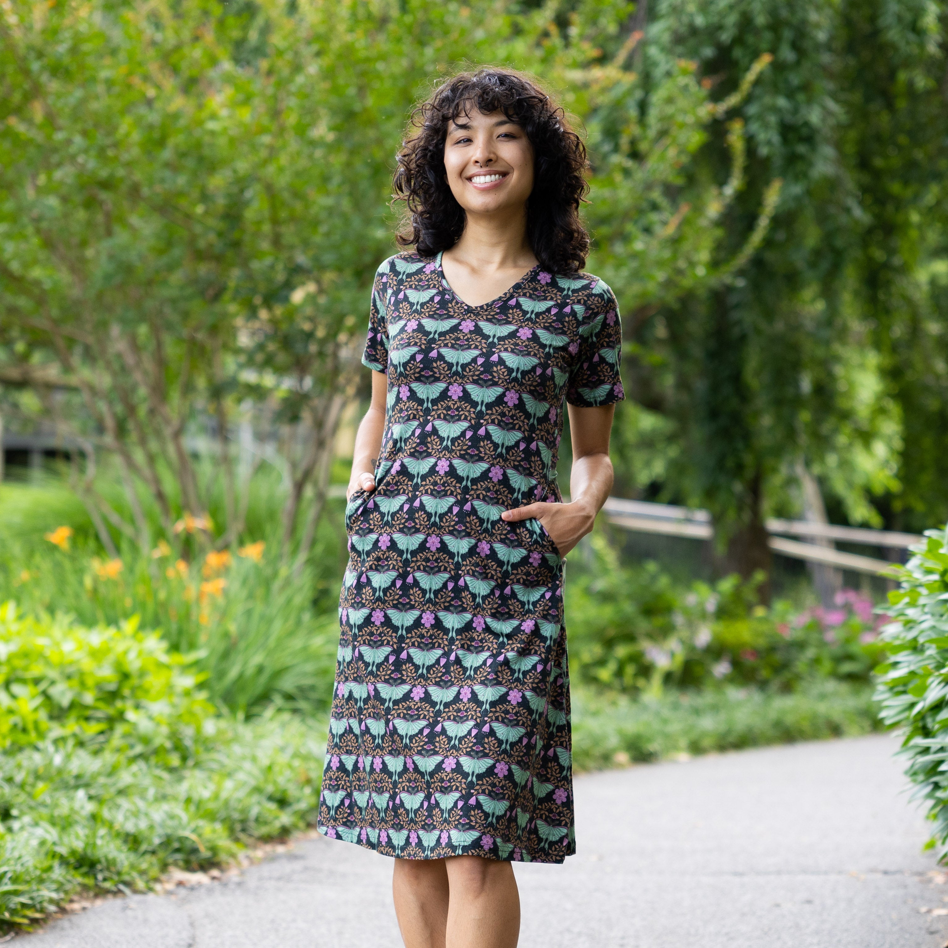 Luna Moth A-Line Dress (No Waist Seam)