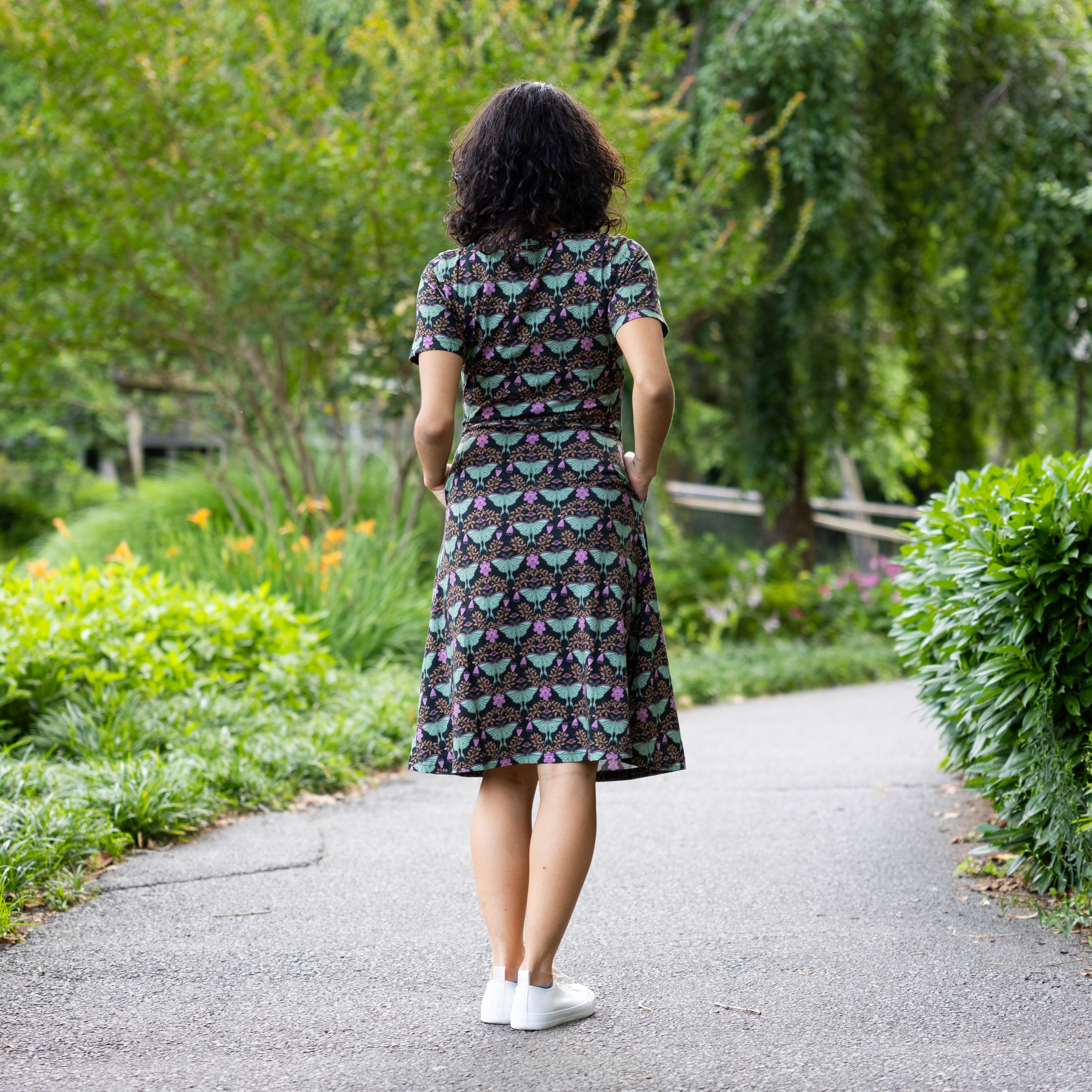 Luna Moth A-Line Dress (No Waist Seam)