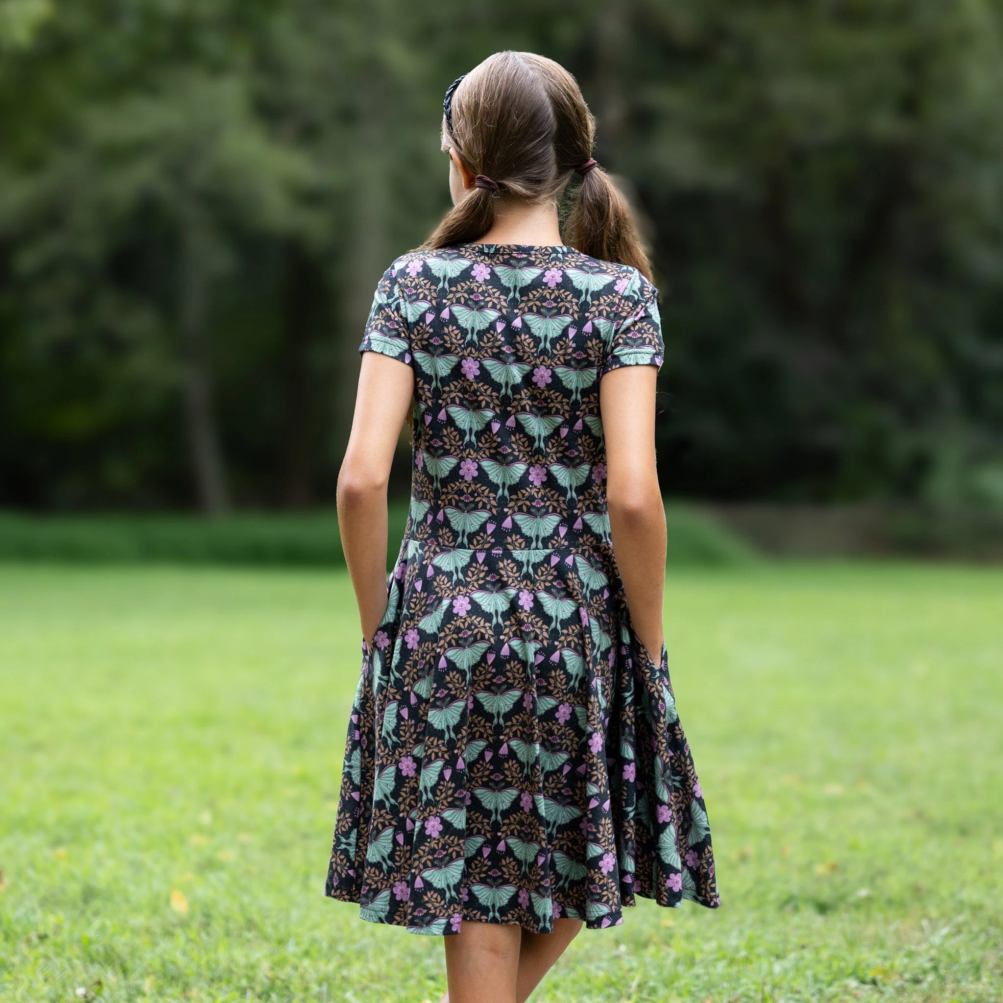 Luna Moth Kids Twirl Dress