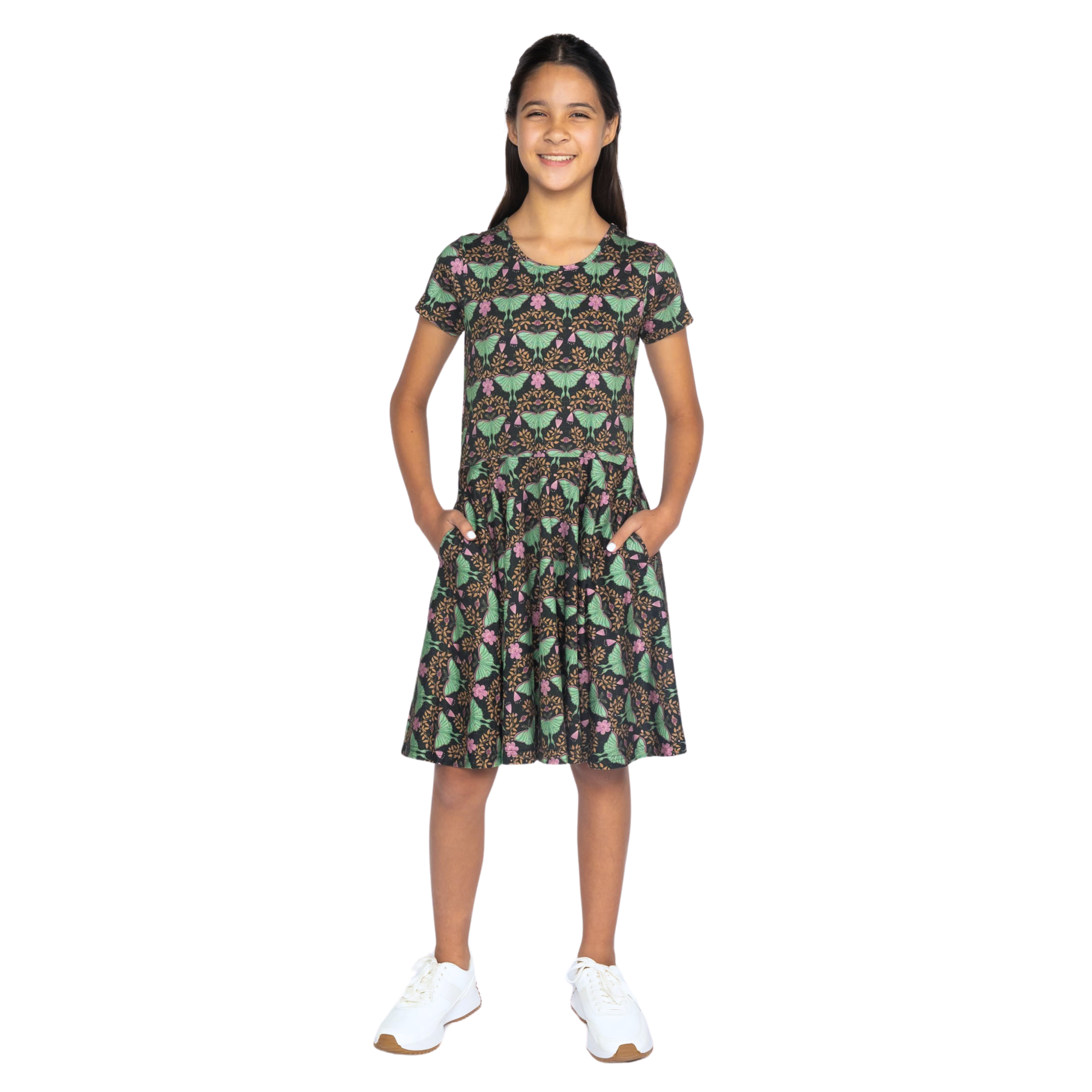 Luna Moth Kids Twirl Dress