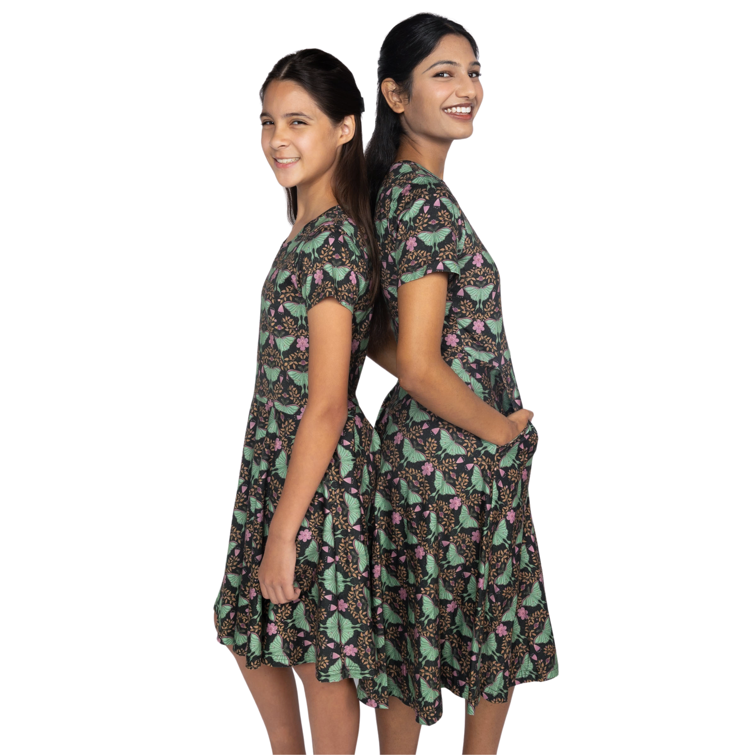 Luna Moth Kids Twirl Dress