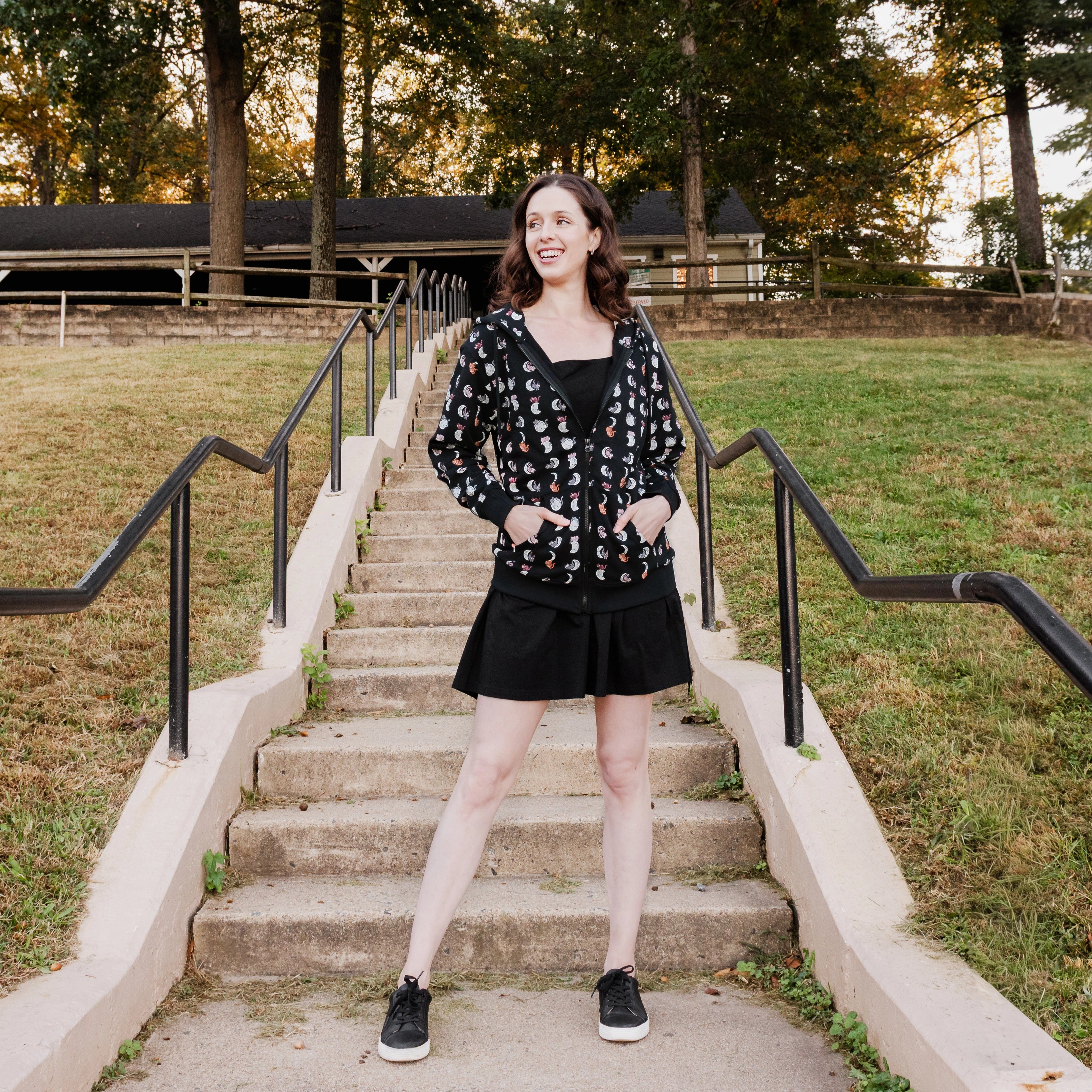 Lunar Kitty Glow-in-the-Dark Unisex Adults Hoodie