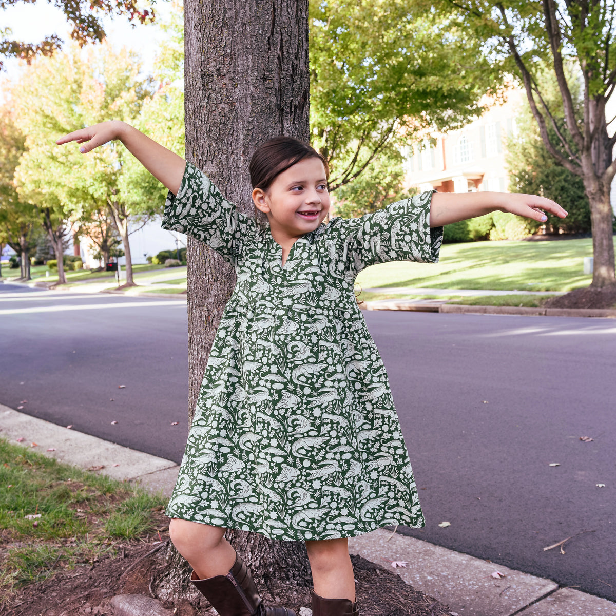 Marsh Majesty Kids Dress with Pockets
