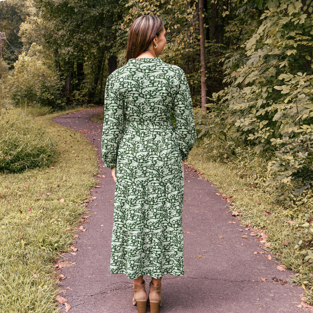Marsh Majesty Button-Up Midi Dress