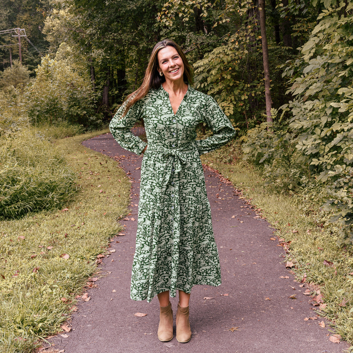 Marsh Majesty Button-Up Midi Dress