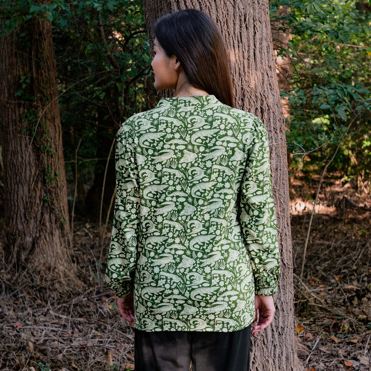 Marsh Majesty Button-Up Top