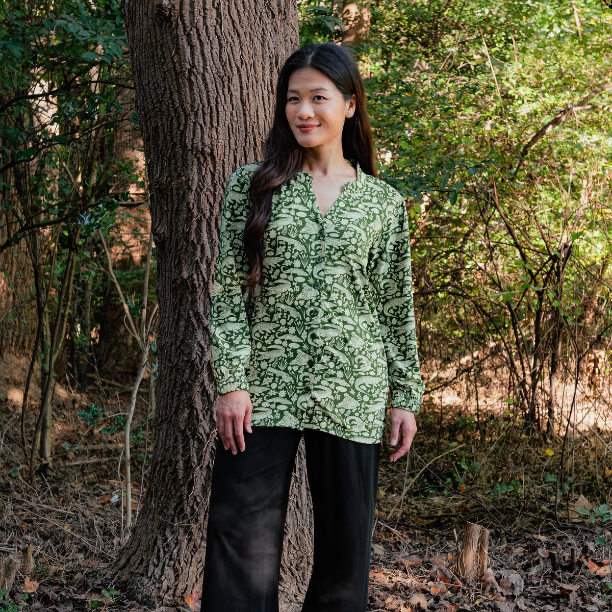 Marsh Majesty Button-Up Top