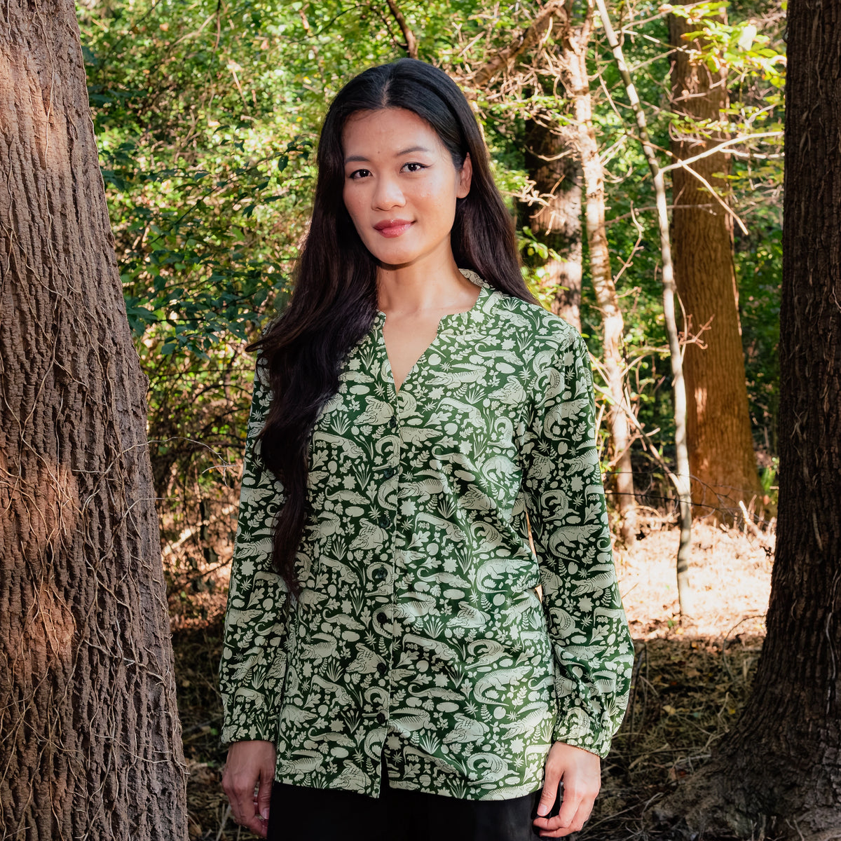 Marsh Majesty Button-Up Top