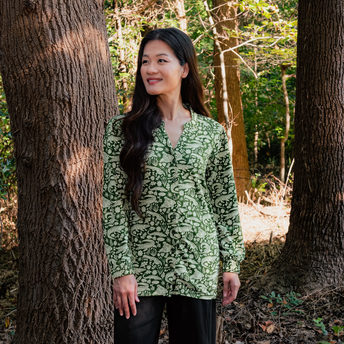 Marsh Majesty Button-Up Top