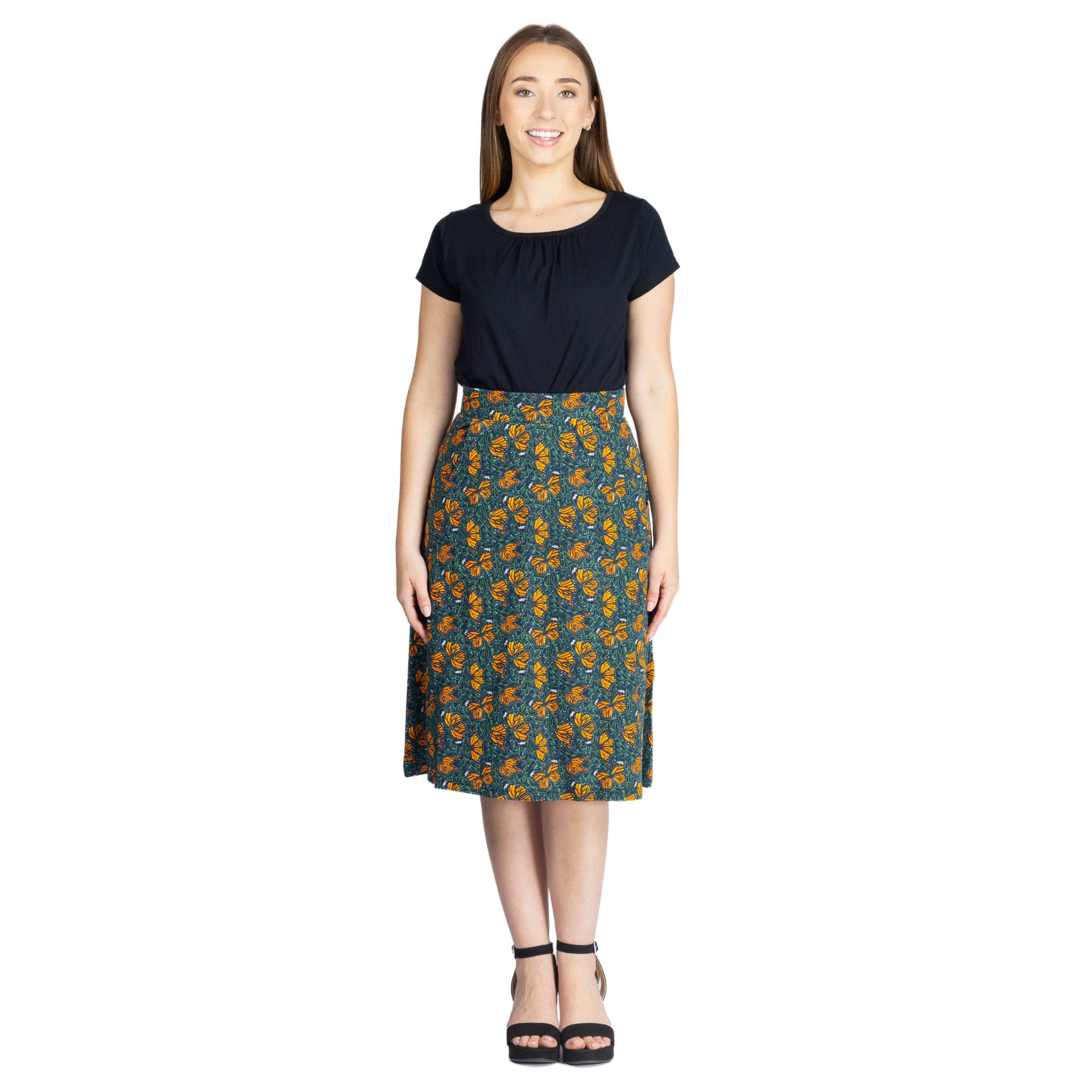 Monarch Butterflies A-Line Skirt